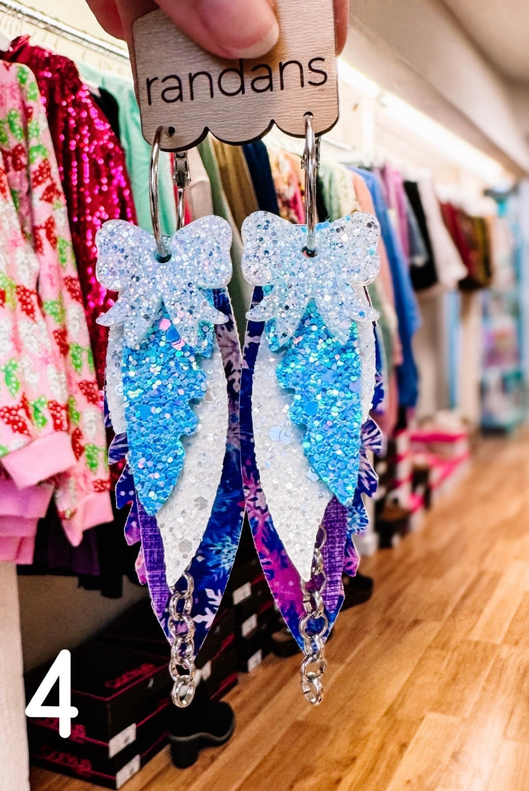 Randans Pink Christmas Fringe-Earrings-Dear Me Southern Boutique, located in DeRidder, Louisiana