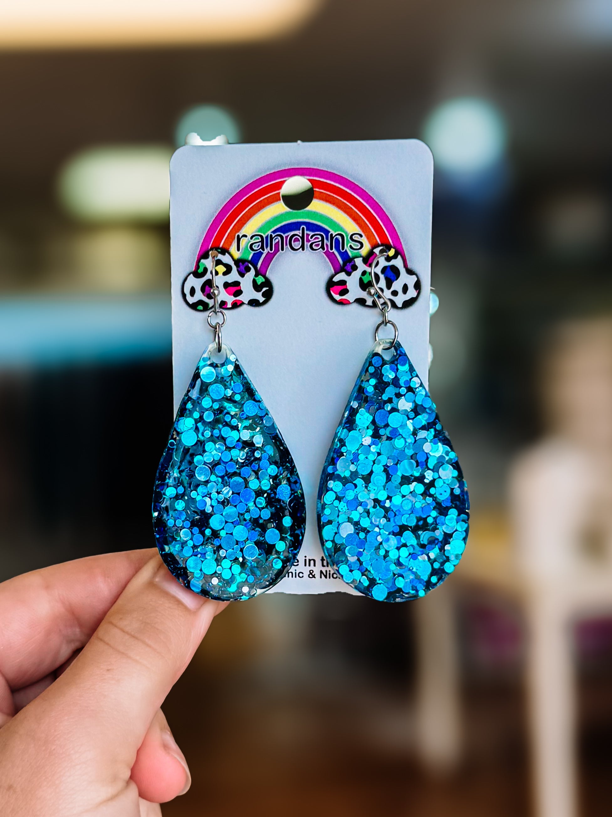 Randans Resin Earrings-Dear Me Southern Boutique, located in DeRidder, Louisiana