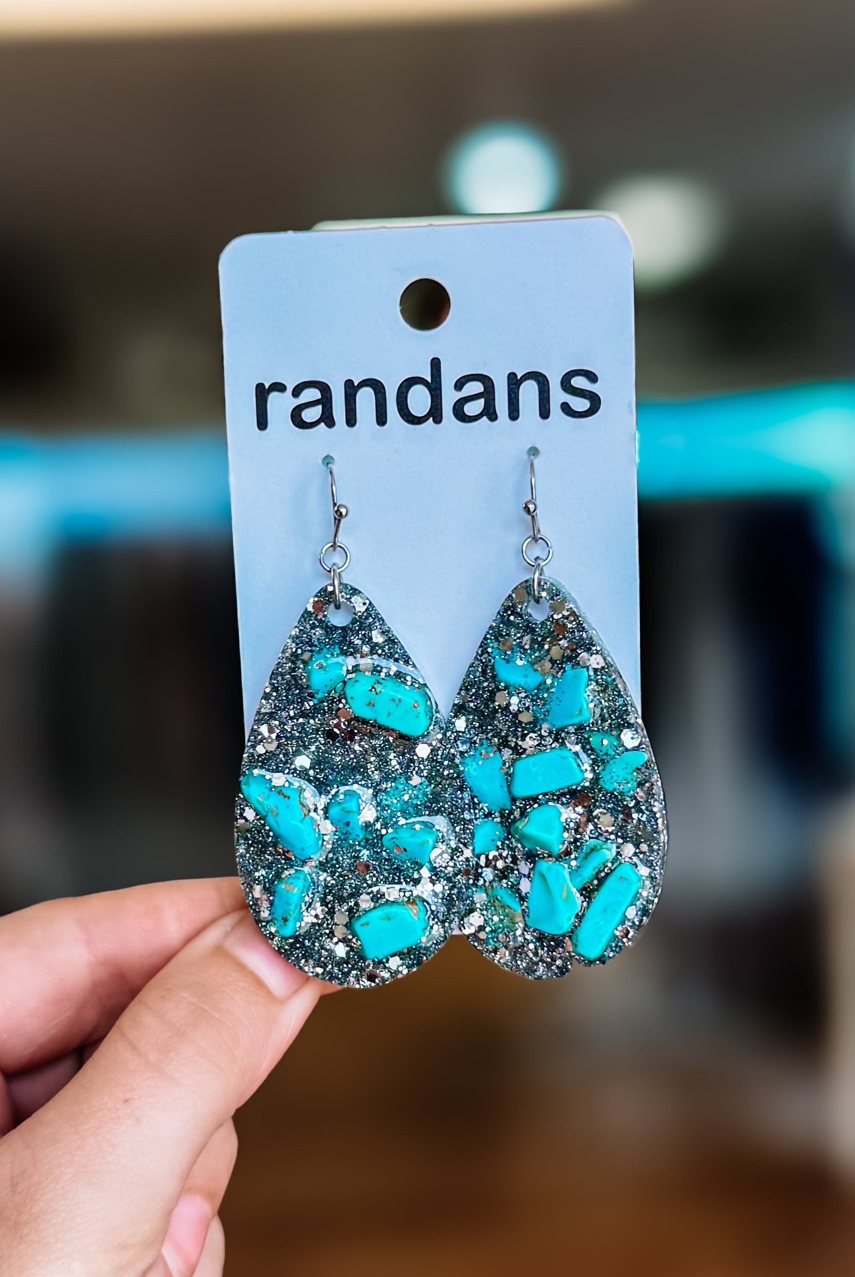 Randans Resin Earrings-Dear Me Southern Boutique, located in DeRidder, Louisiana