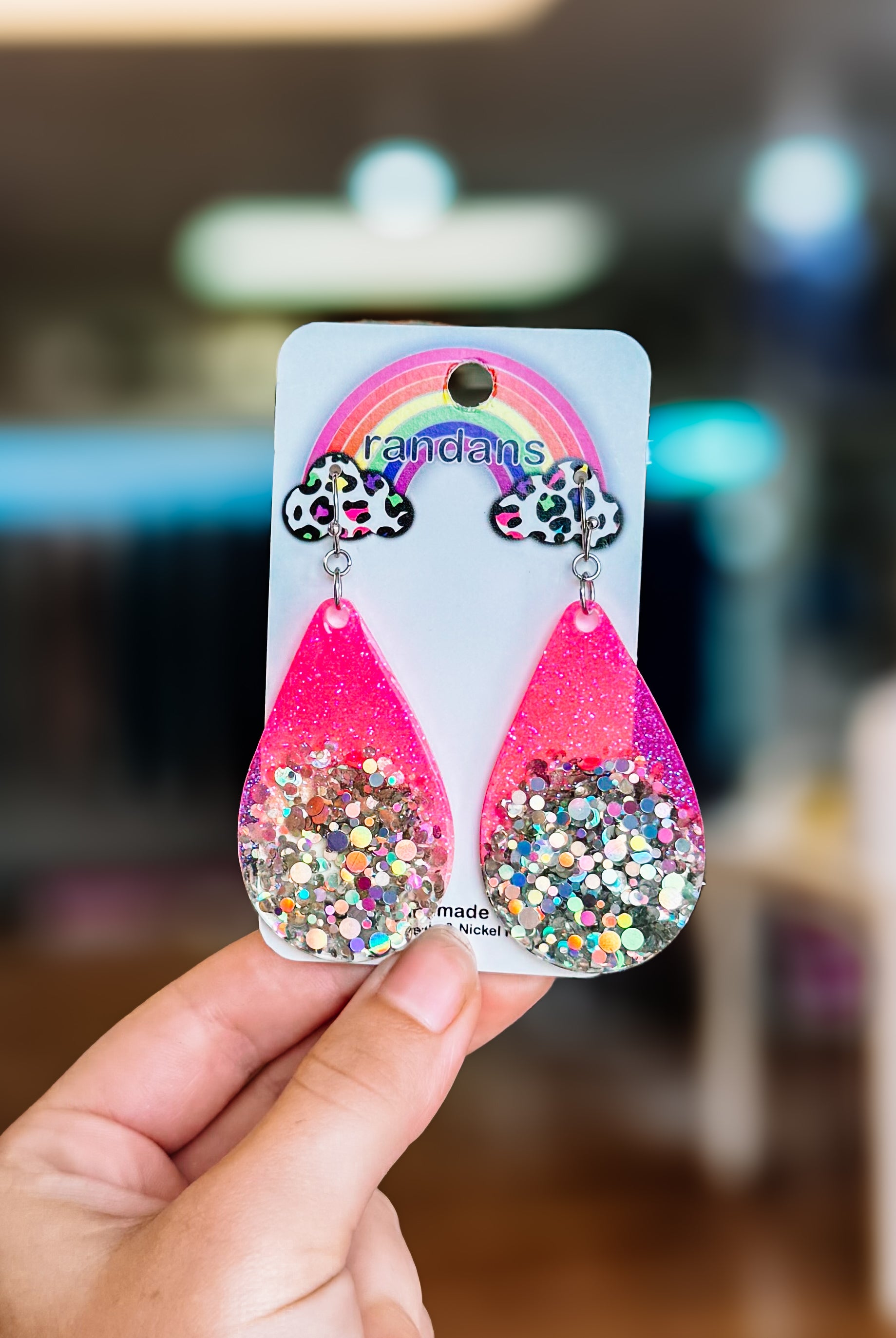 Randans Resin Earrings-Dear Me Southern Boutique, located in DeRidder, Louisiana