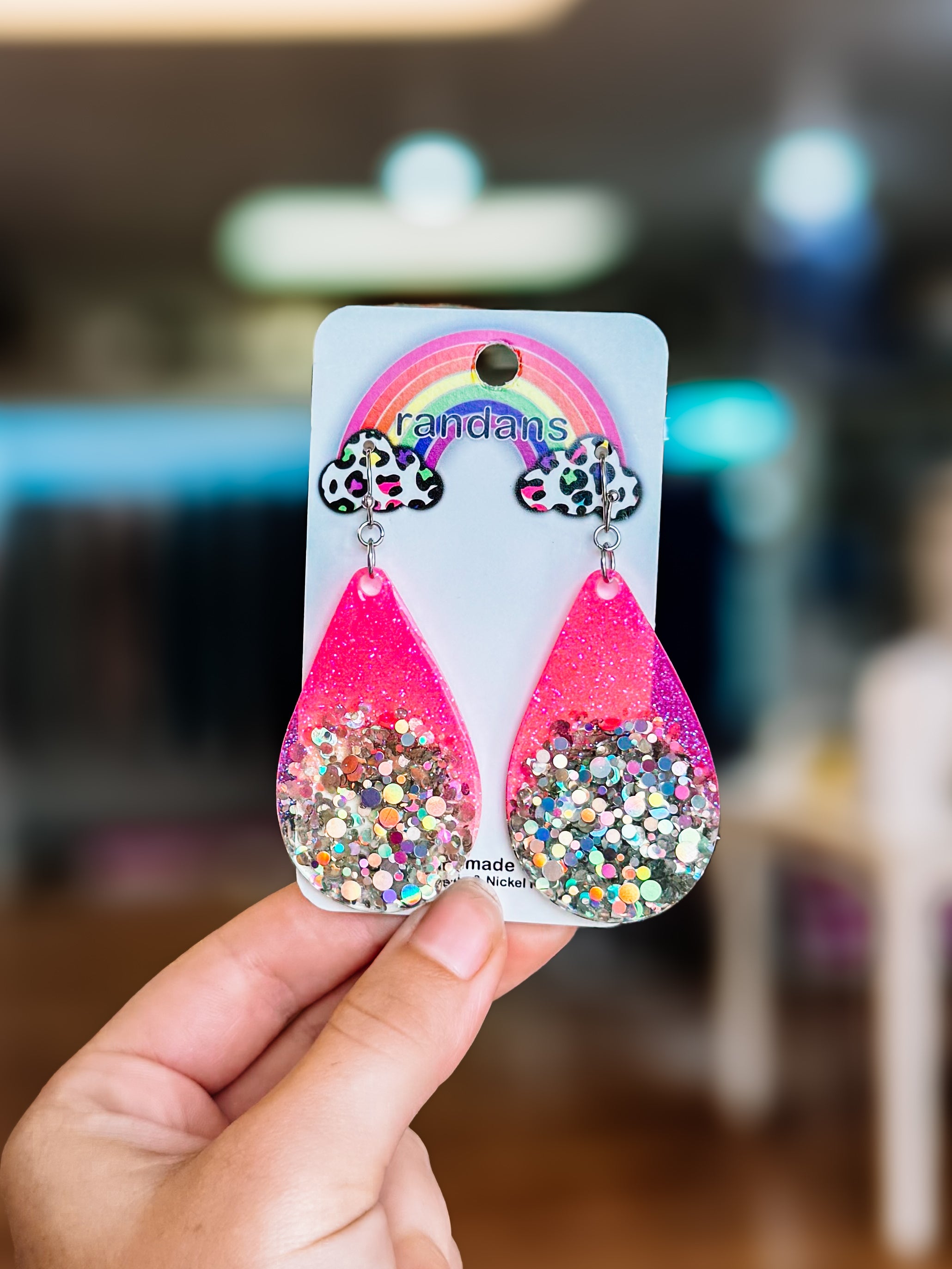 Randans Resin Earrings-Dear Me Southern Boutique, located in DeRidder, Louisiana