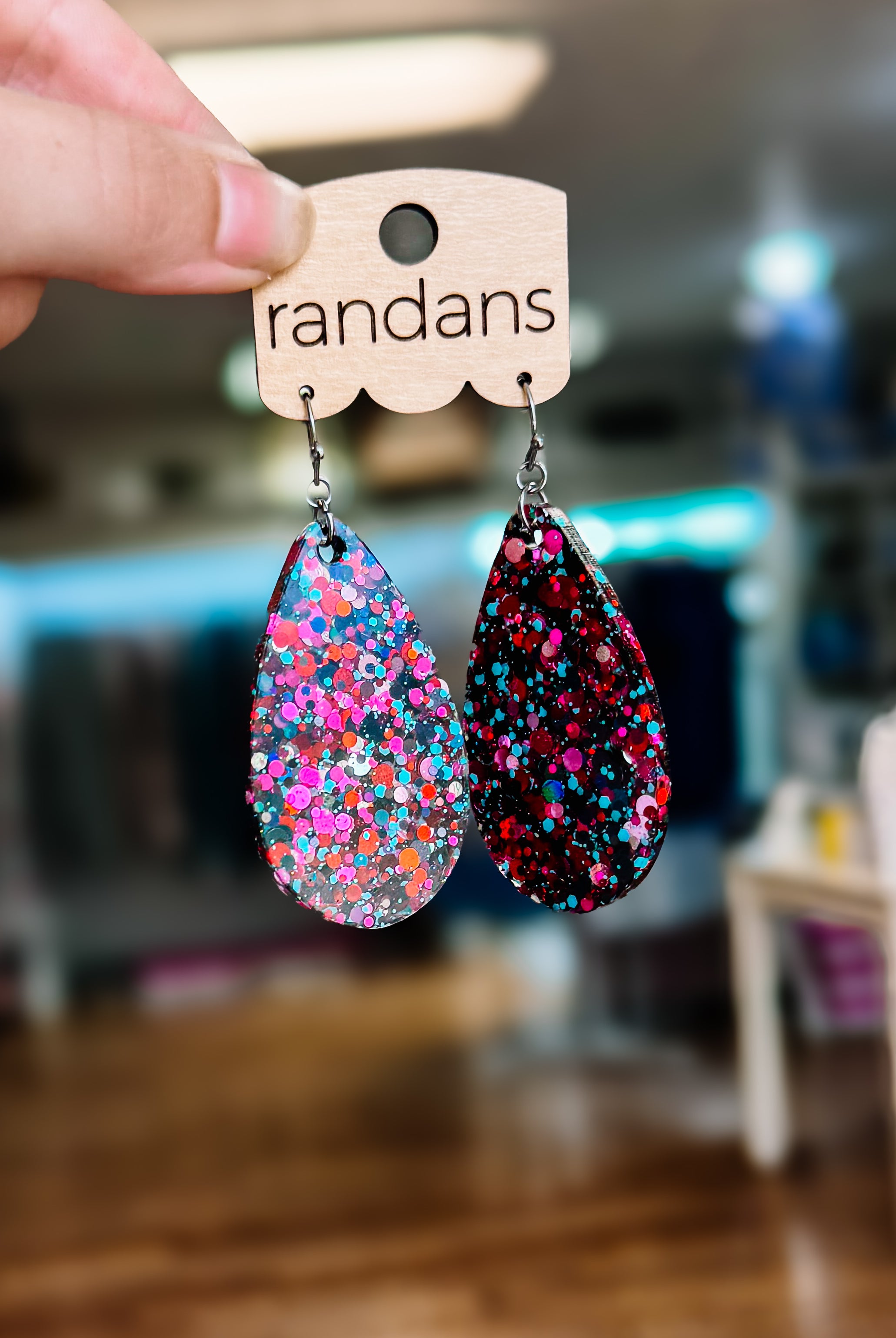 Randans Resin Earrings-Dear Me Southern Boutique, located in DeRidder, Louisiana