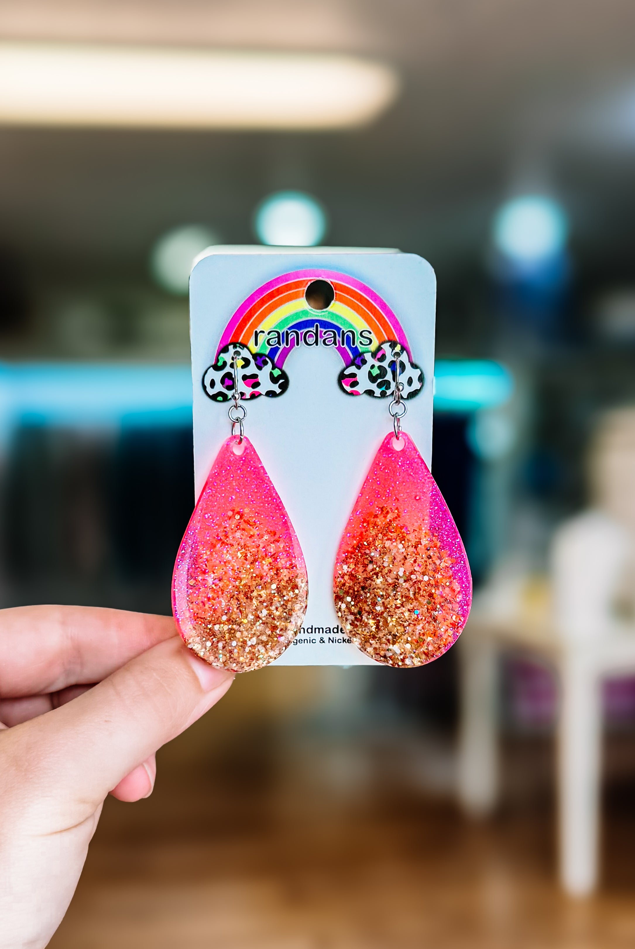 Randans Resin Earrings-Dear Me Southern Boutique, located in DeRidder, Louisiana