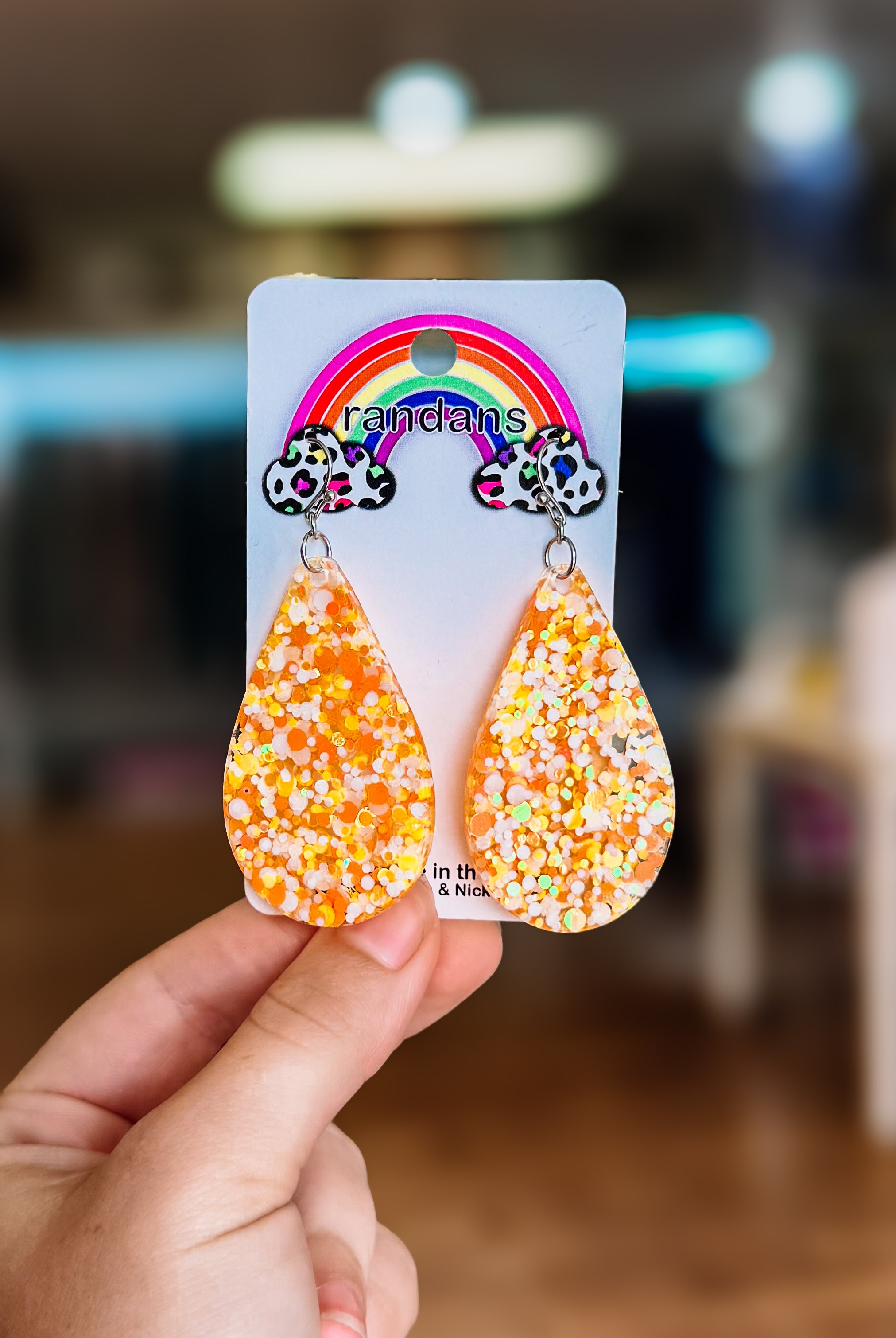 Randans Resin Earrings-Dear Me Southern Boutique, located in DeRidder, Louisiana