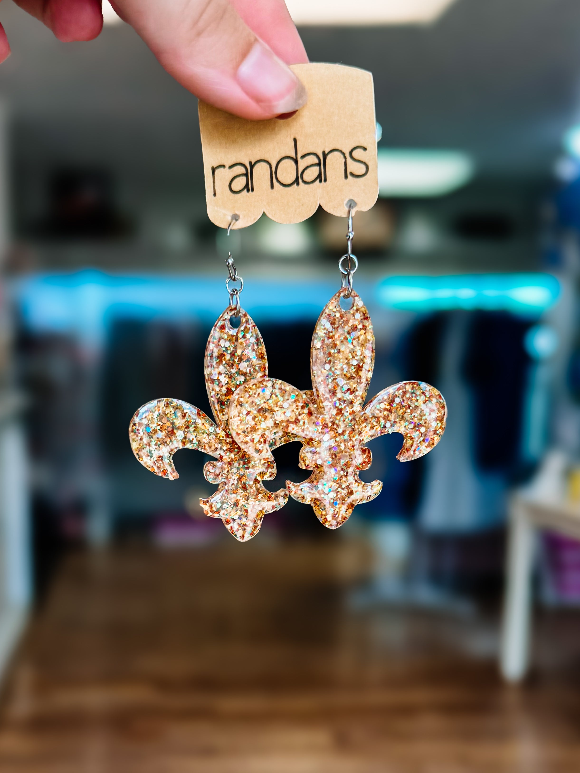 Randans Resin Earrings-Dear Me Southern Boutique, located in DeRidder, Louisiana