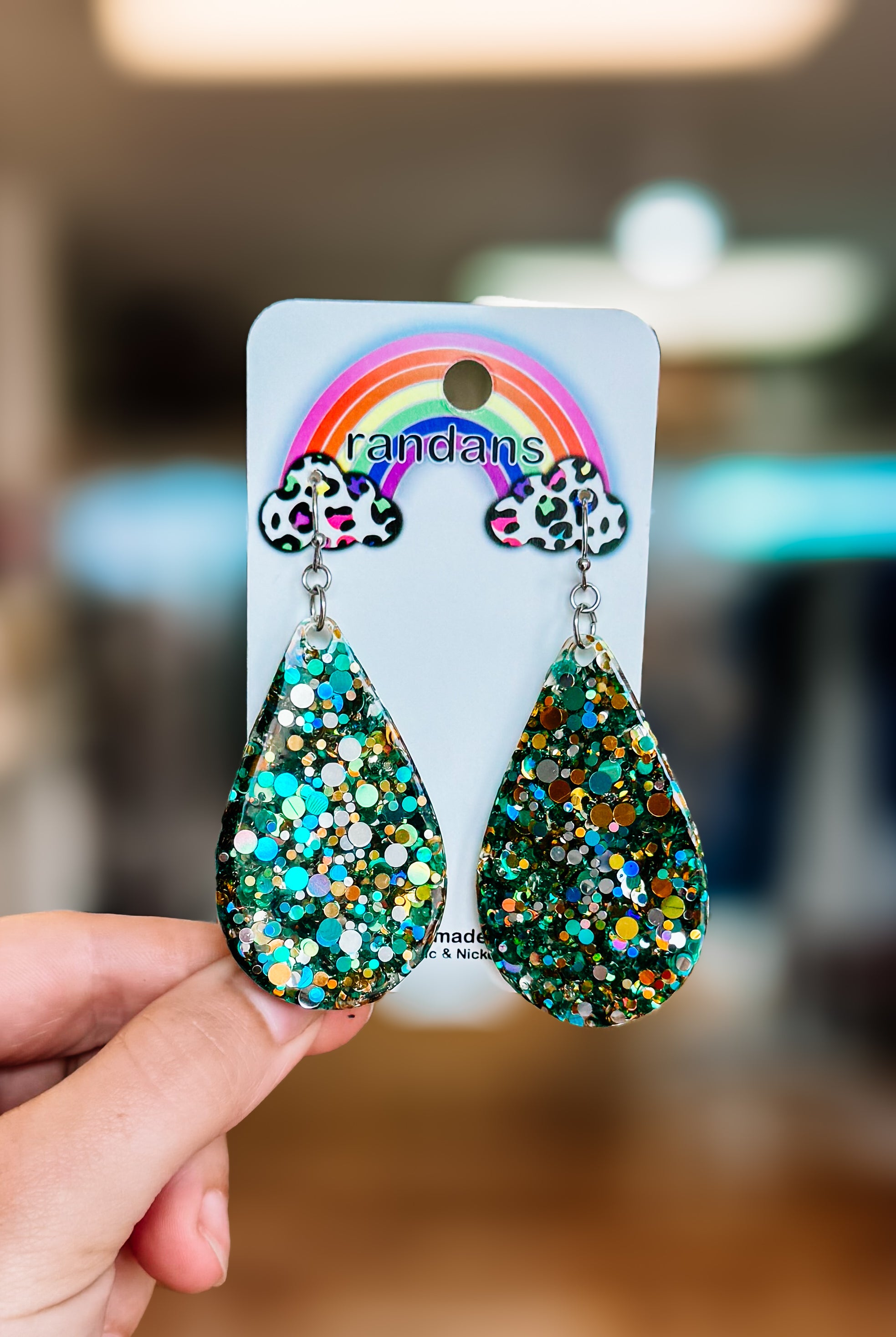 Randans Resin Earrings-Dear Me Southern Boutique, located in DeRidder, Louisiana