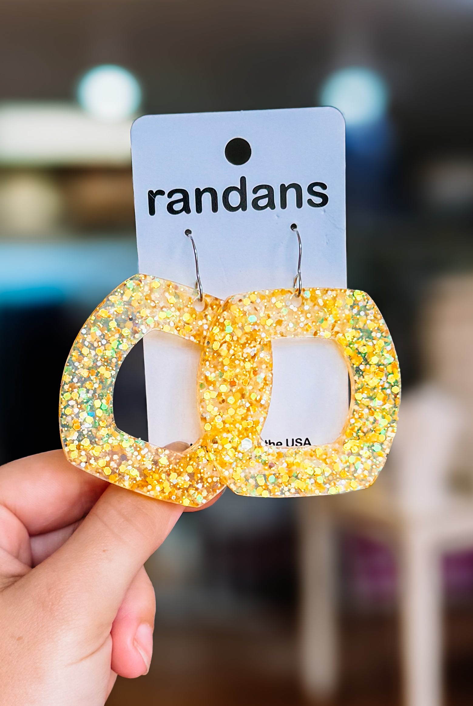 Randans Resin Earrings-Dear Me Southern Boutique, located in DeRidder, Louisiana