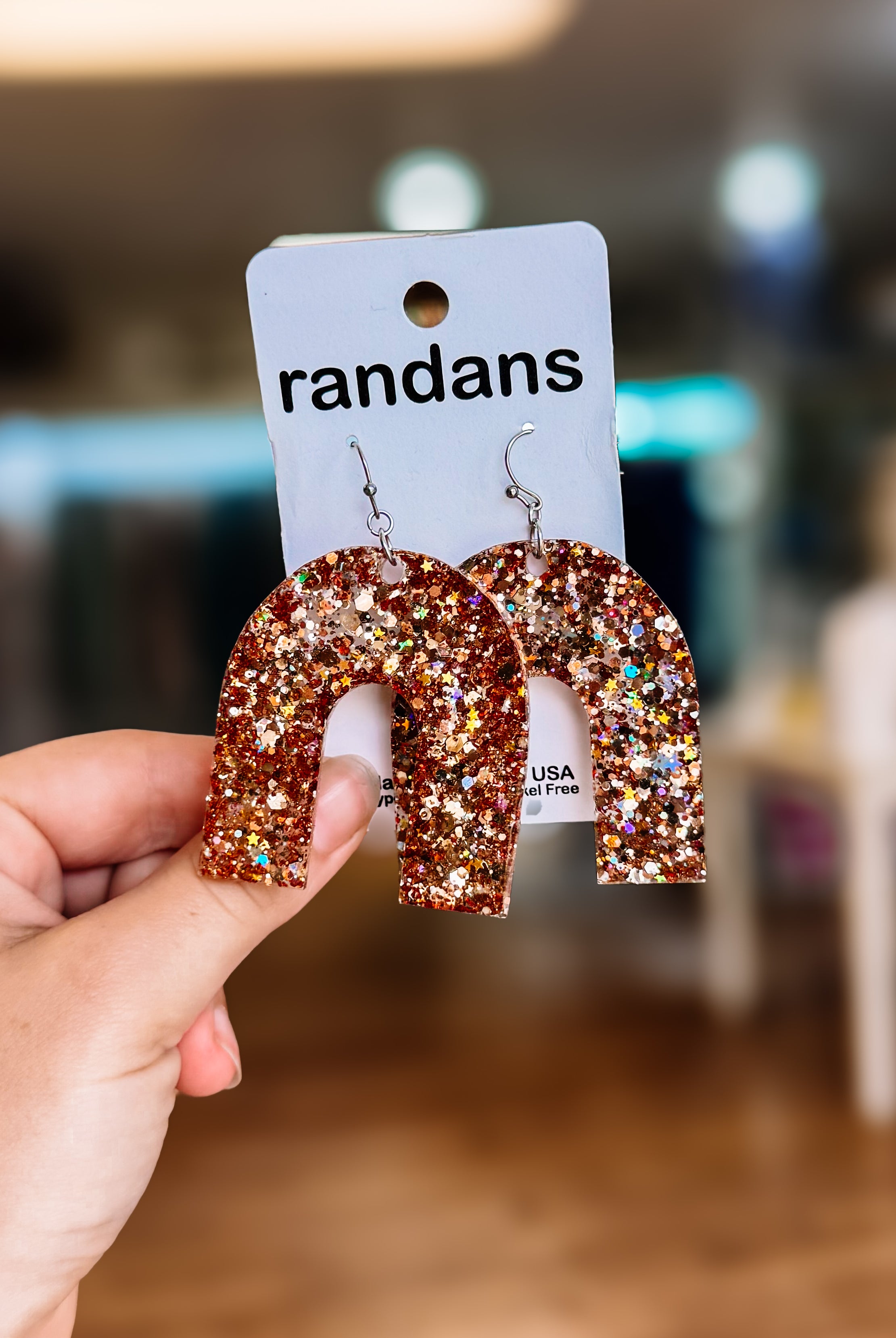 Randans Resin Earrings-Dear Me Southern Boutique, located in DeRidder, Louisiana
