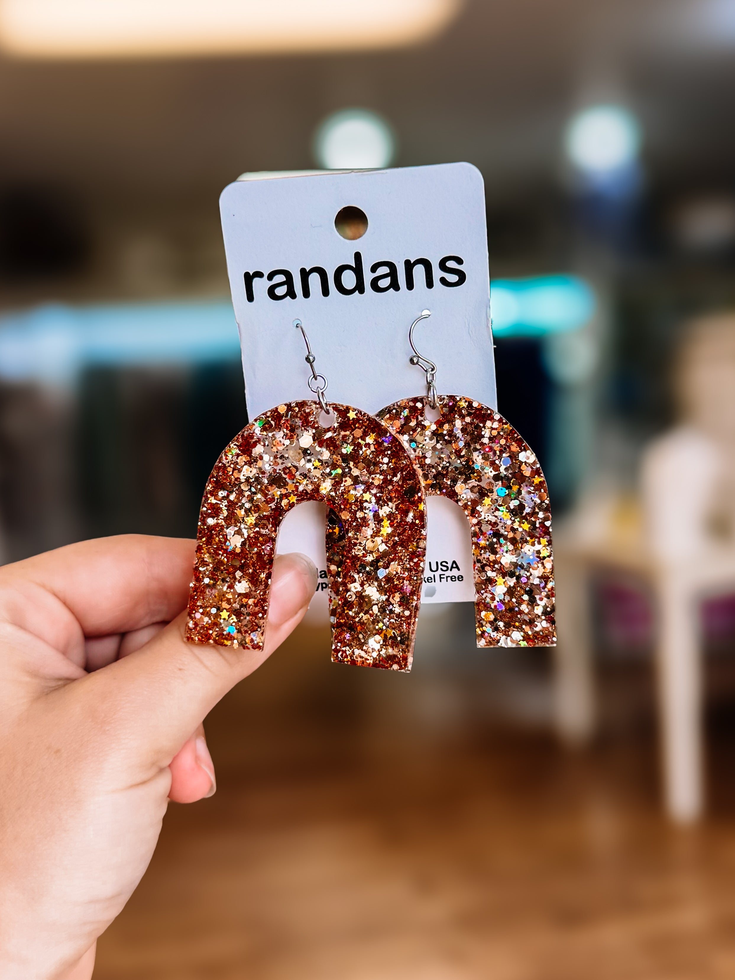 Randans Resin Earrings-Dear Me Southern Boutique, located in DeRidder, Louisiana