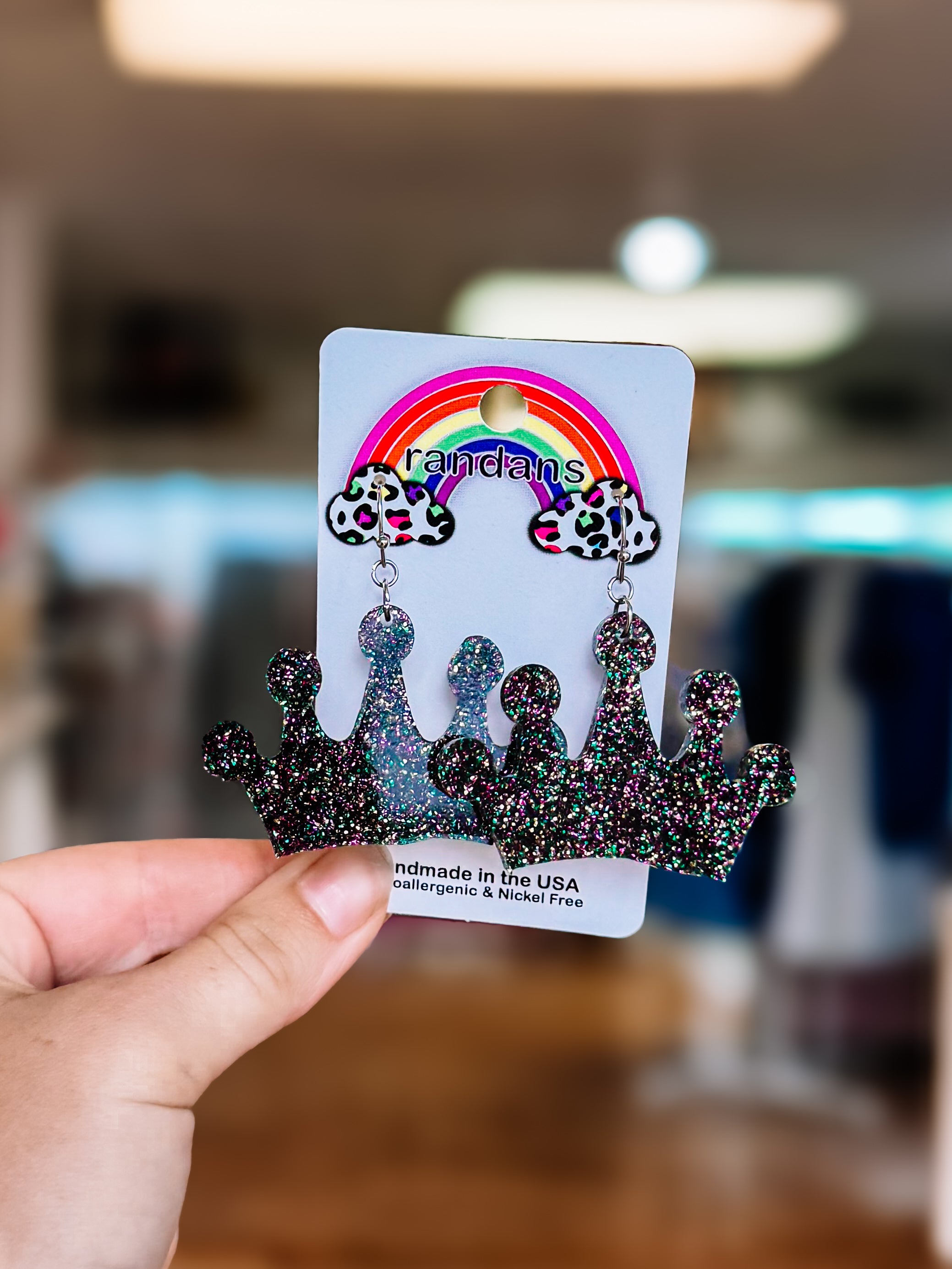 Randans Resin Earrings-Dear Me Southern Boutique, located in DeRidder, Louisiana