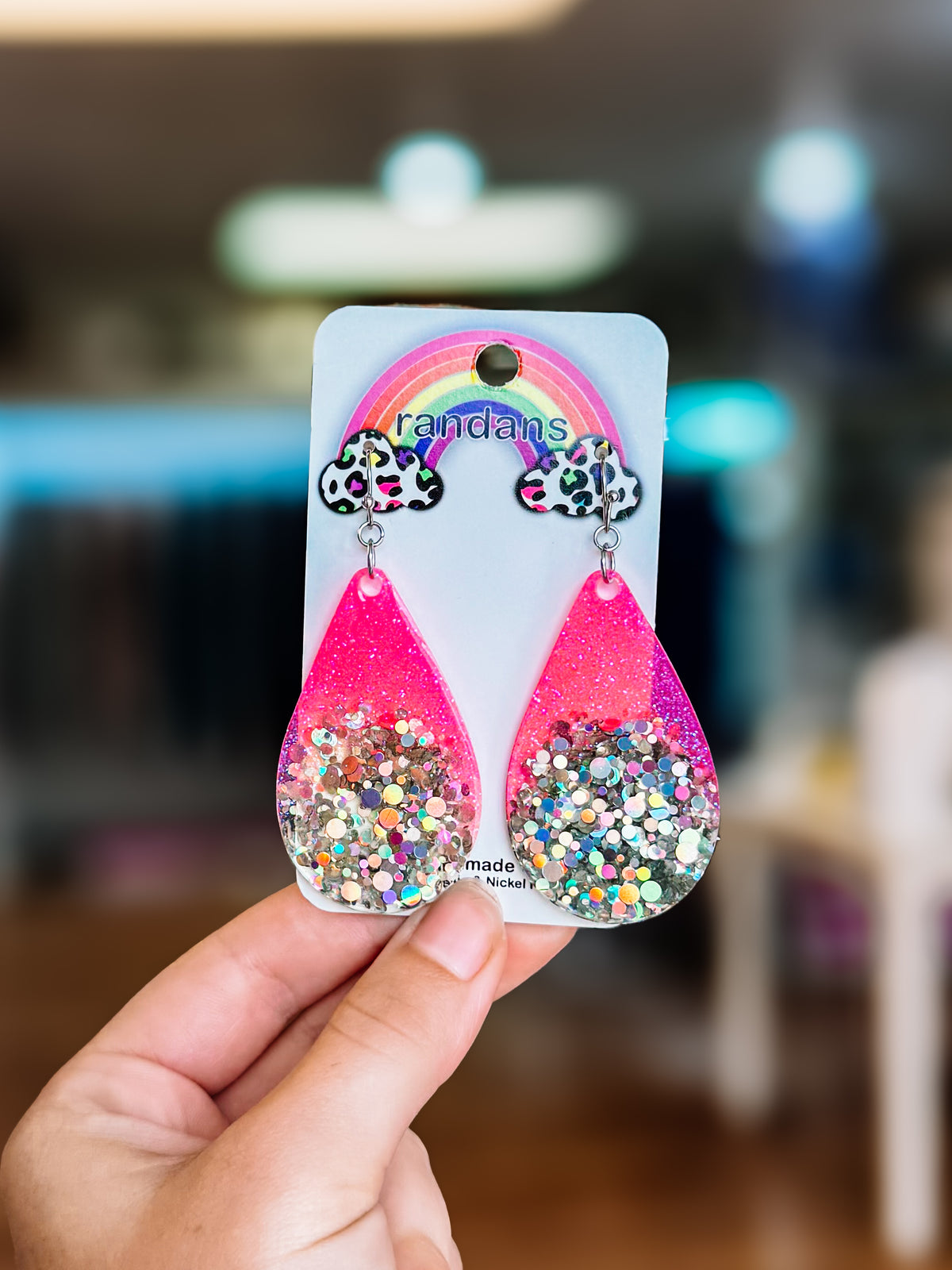 Randans Resin Earrings-Jewelry - Earrings-Dear Me Southern Boutique, located in DeRidder, Louisiana
