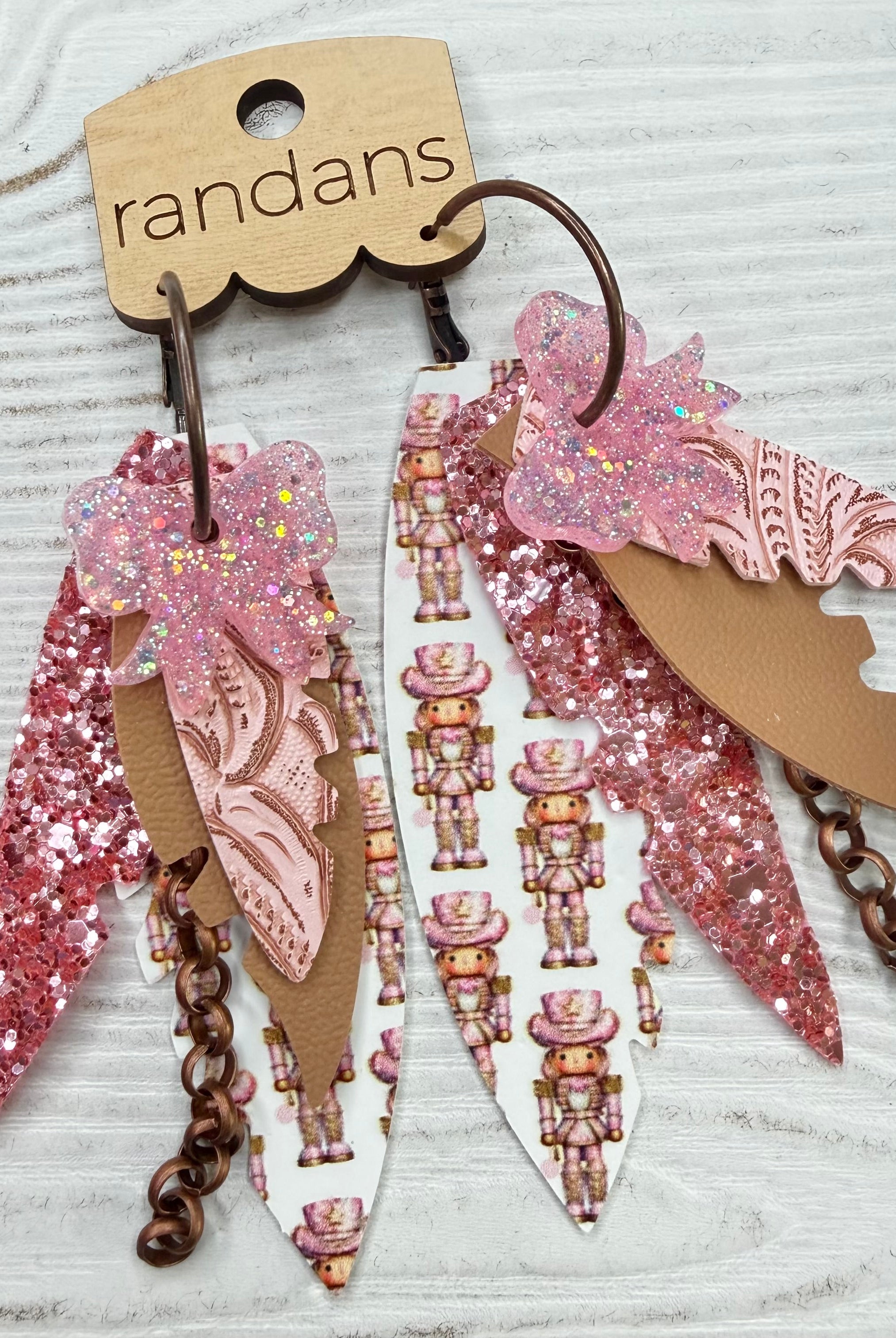 Randans fringe hoop earrings- Christmas- nutcracker 2-Dear Me Southern Boutique, located in DeRidder, Louisiana