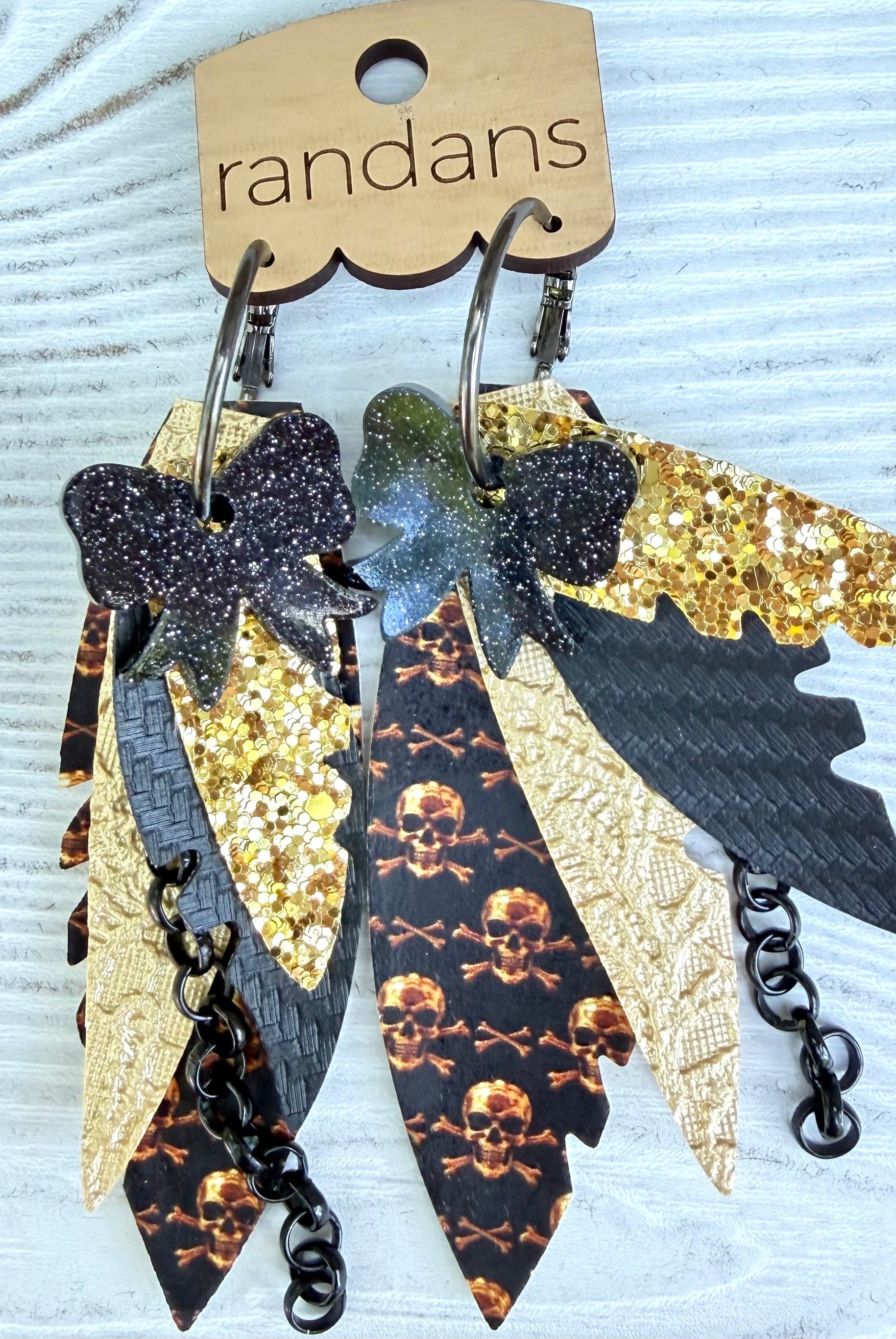 Randans fringe hoop earrings- Halloween- Blake-Dear Me Southern Boutique, located in DeRidder, Louisiana