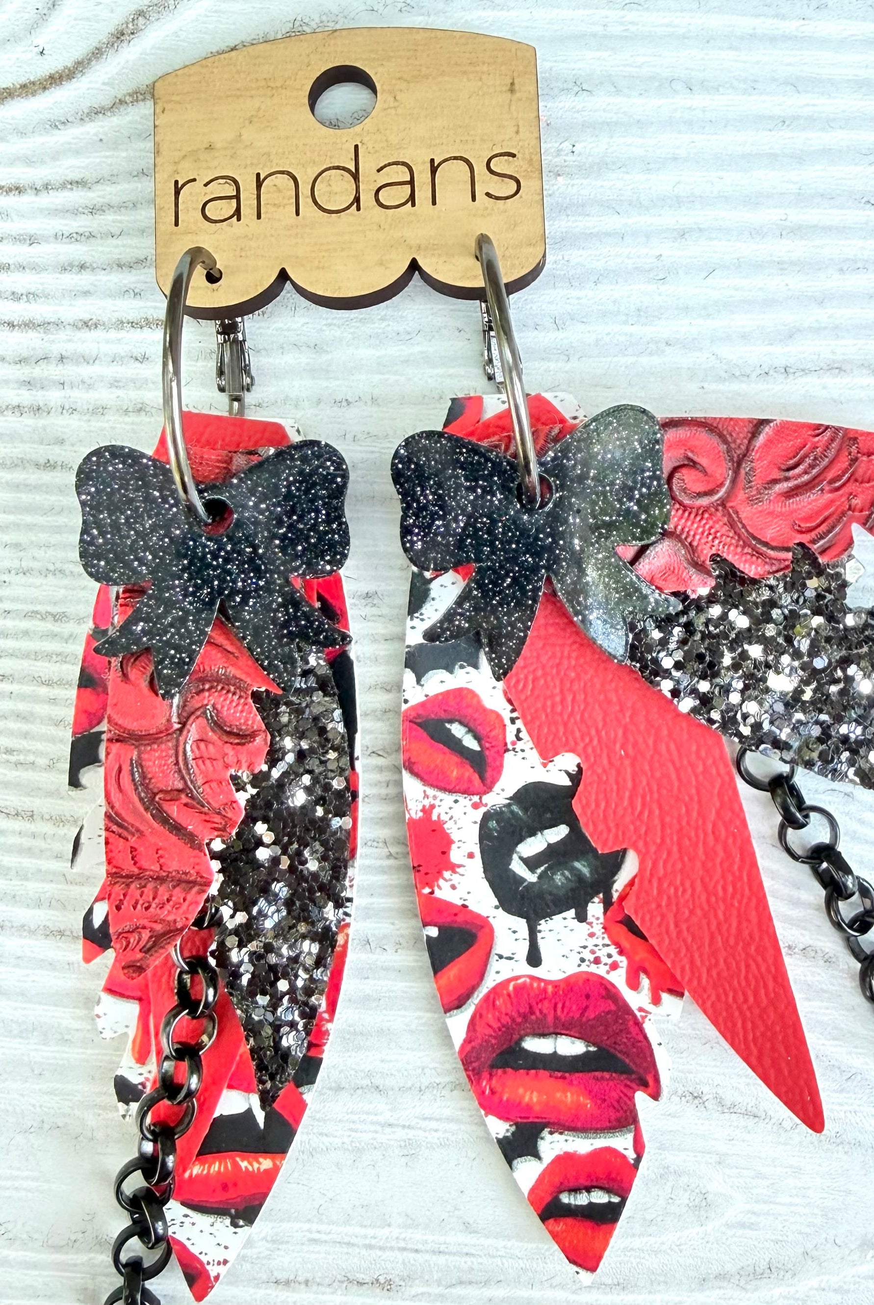 Randans fringe hoop earrings- Halloween- Erin-Dear Me Southern Boutique, located in DeRidder, Louisiana