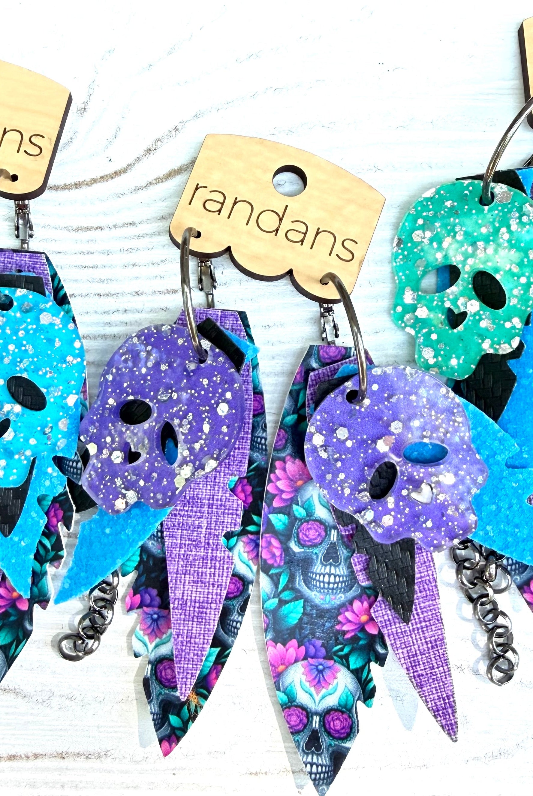 Randans fringe hoop earrings- Halloween- Wells-Dear Me Southern Boutique, located in DeRidder, Louisiana