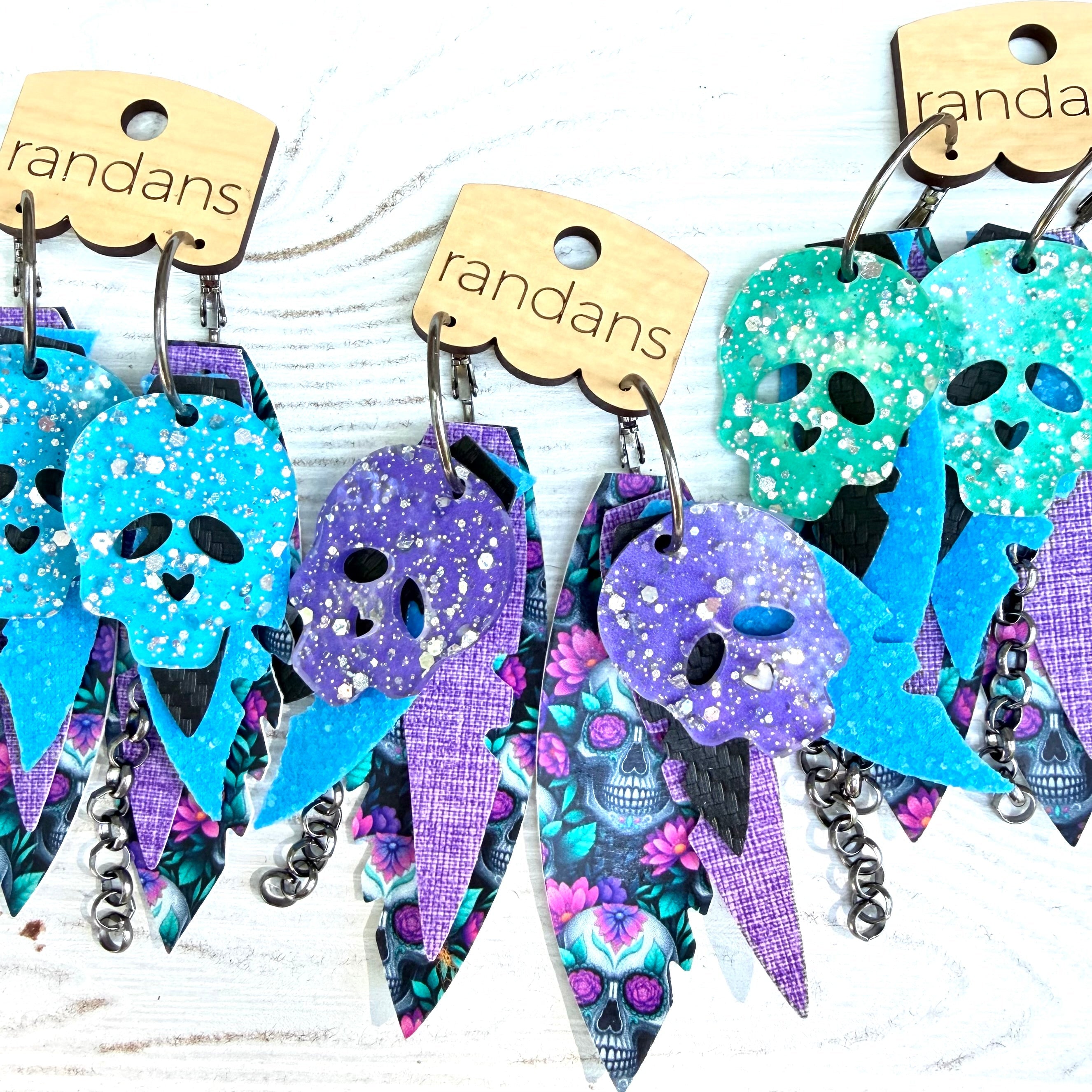 Randans fringe hoop earrings- Halloween- Wells-Dear Me Southern Boutique, located in DeRidder, Louisiana