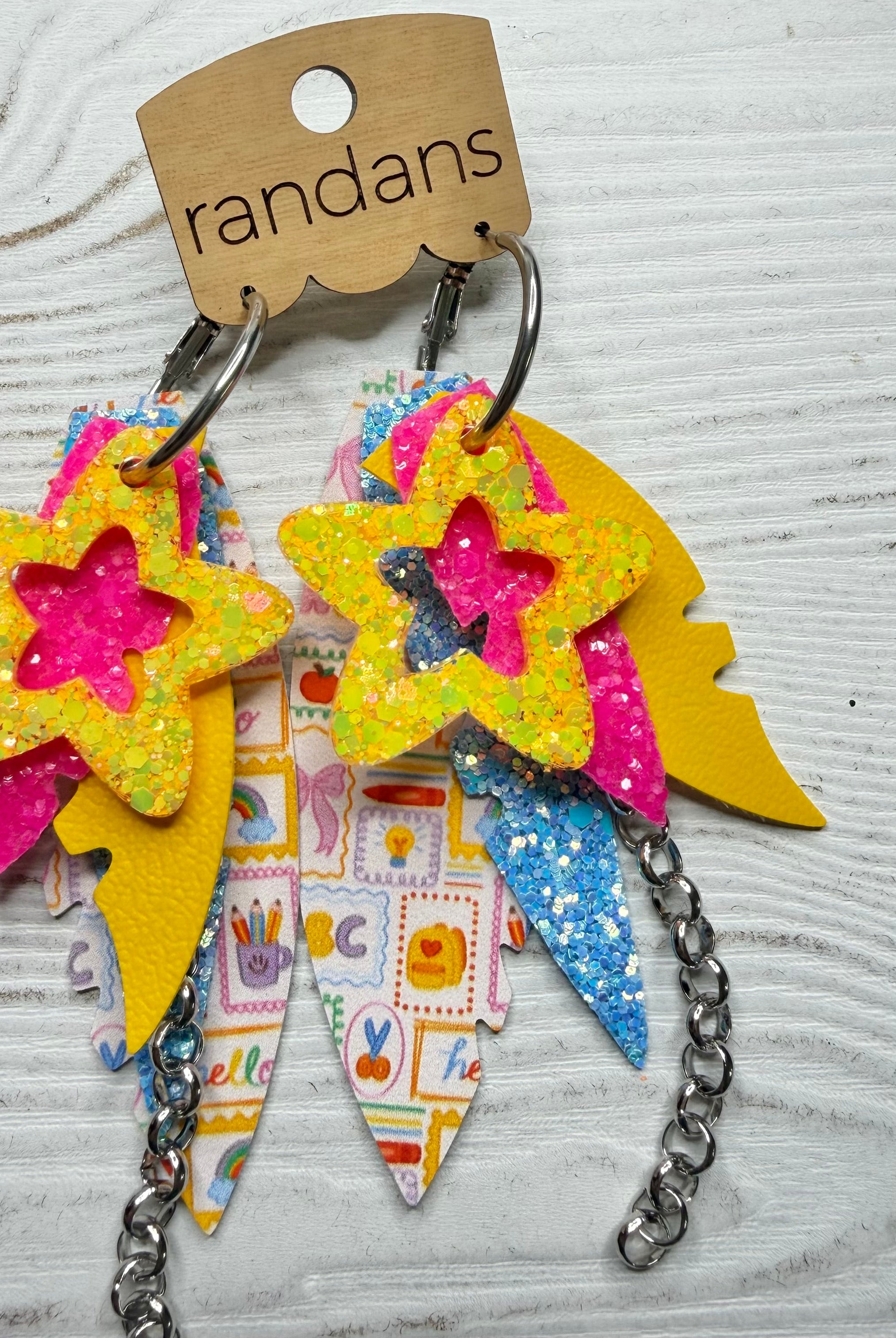 Randans fringe hoop earrings- back to school- teacher-Dear Me Southern Boutique, located in DeRidder, Louisiana