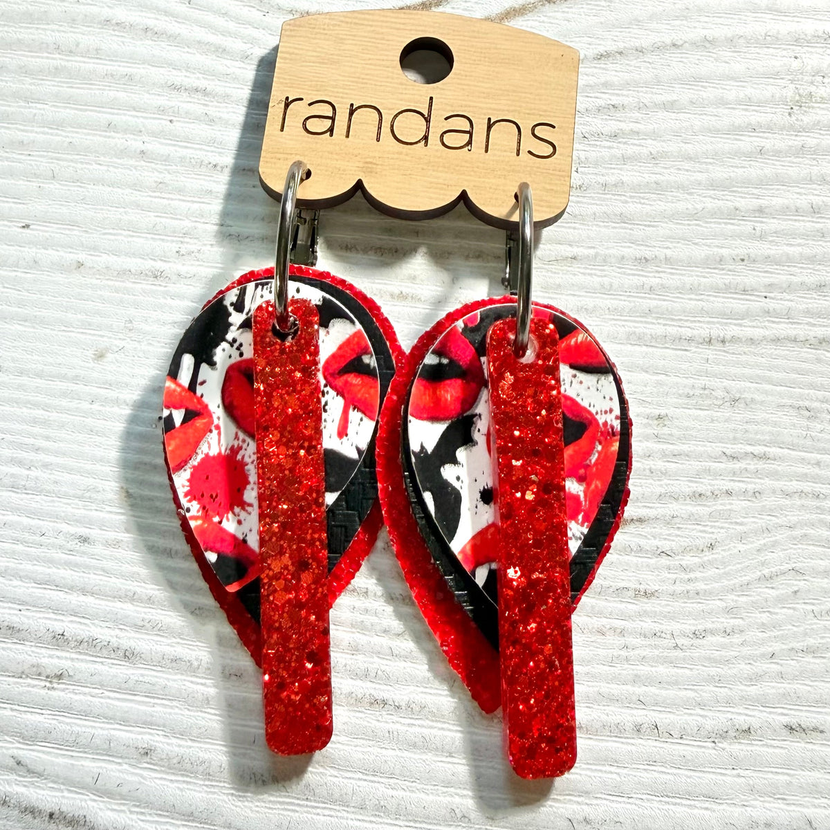 Randans petite fringe hoop earrings- Halloween- vampire-Presales-Dear Me Southern Boutique, located in DeRidder, Louisiana