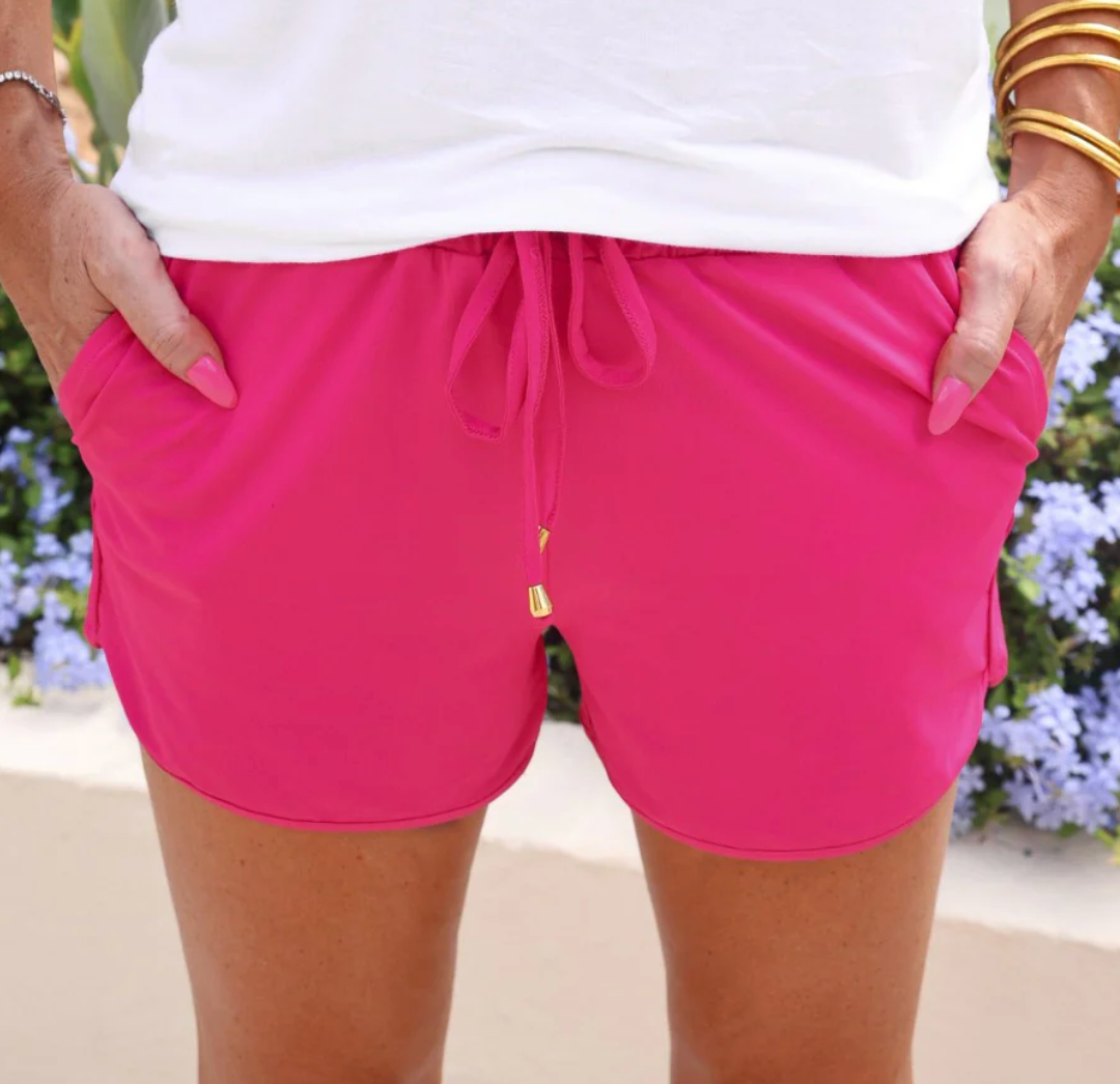 Raspberry Everyday Shorts-Everyday Shorts-Dear Me Southern Boutique, located in DeRidder, Louisiana