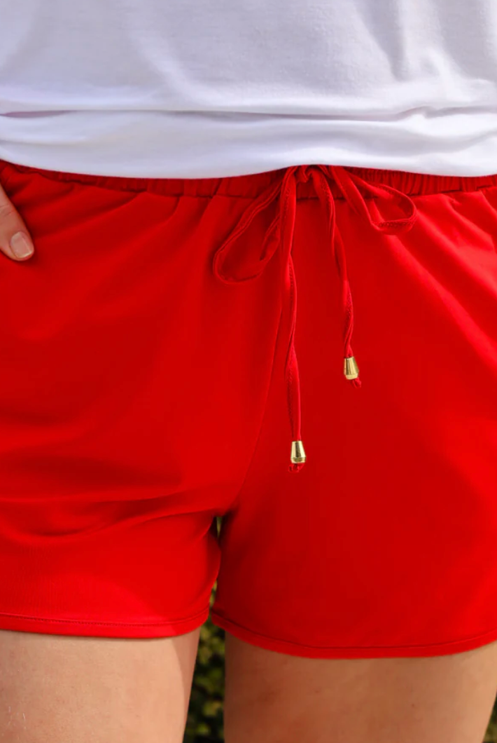 Red Everyday Shorts-Everyday Shorts-Dear Me Southern Boutique, located in DeRidder, Louisiana