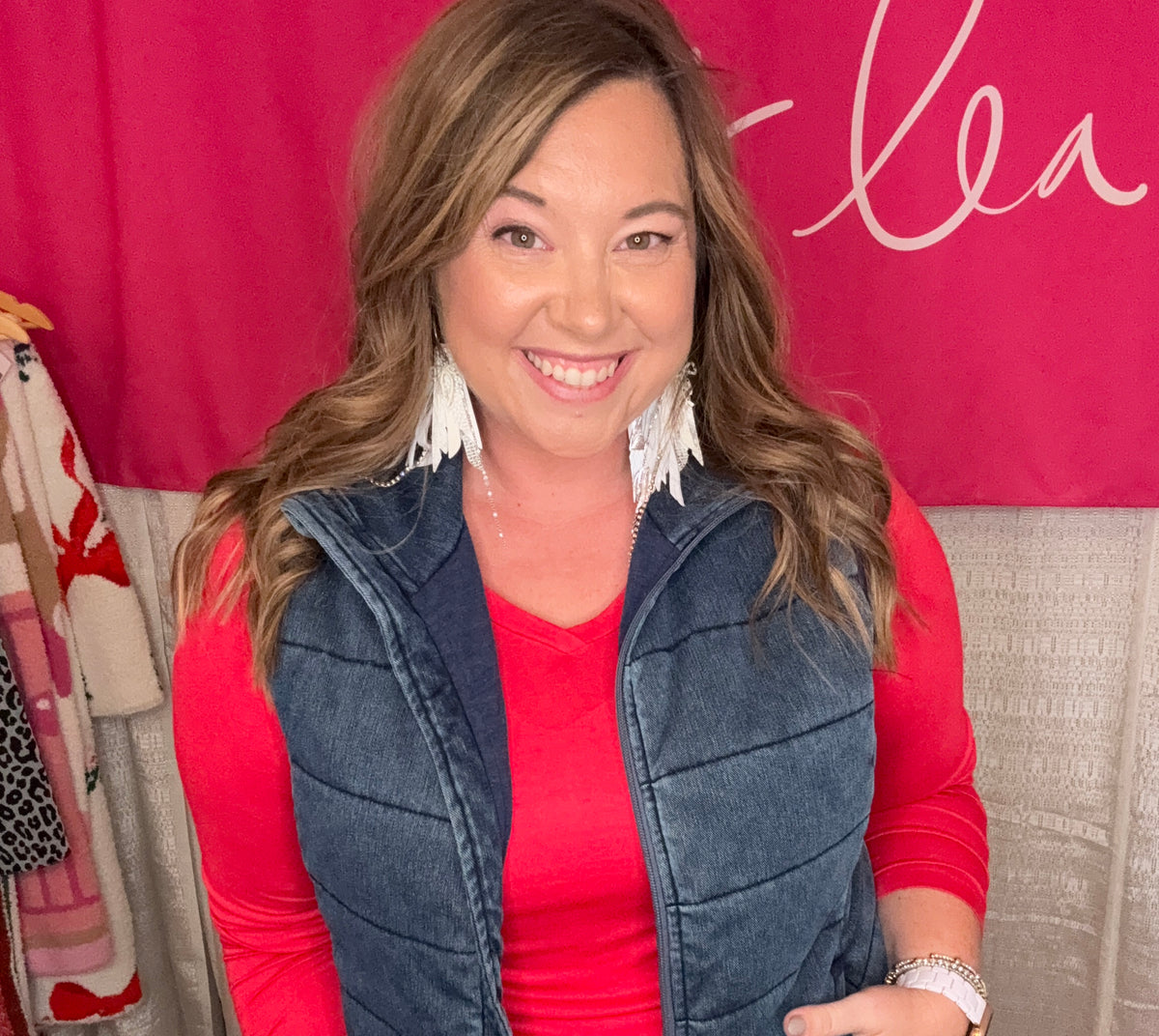 Refined Denim Puffer Vest-Presales-Dear Me Southern Boutique, located in DeRidder, Louisiana