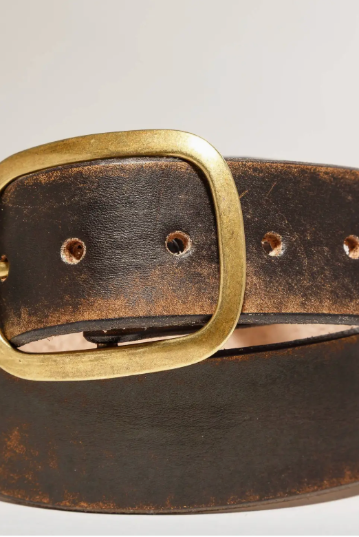 Regan Flegan Leather Belt with Brass Buckle-Dear Me Southern Boutique, located in DeRidder, Louisiana