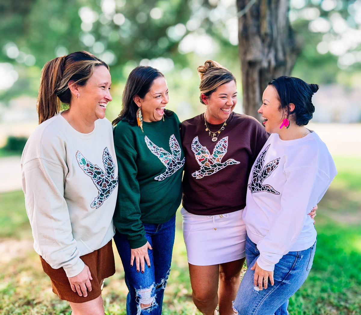 Retro Hunter Camo Duck Sweatshirt-Sweatshirts-Dear Me Southern Boutique, located in DeRidder, Louisiana