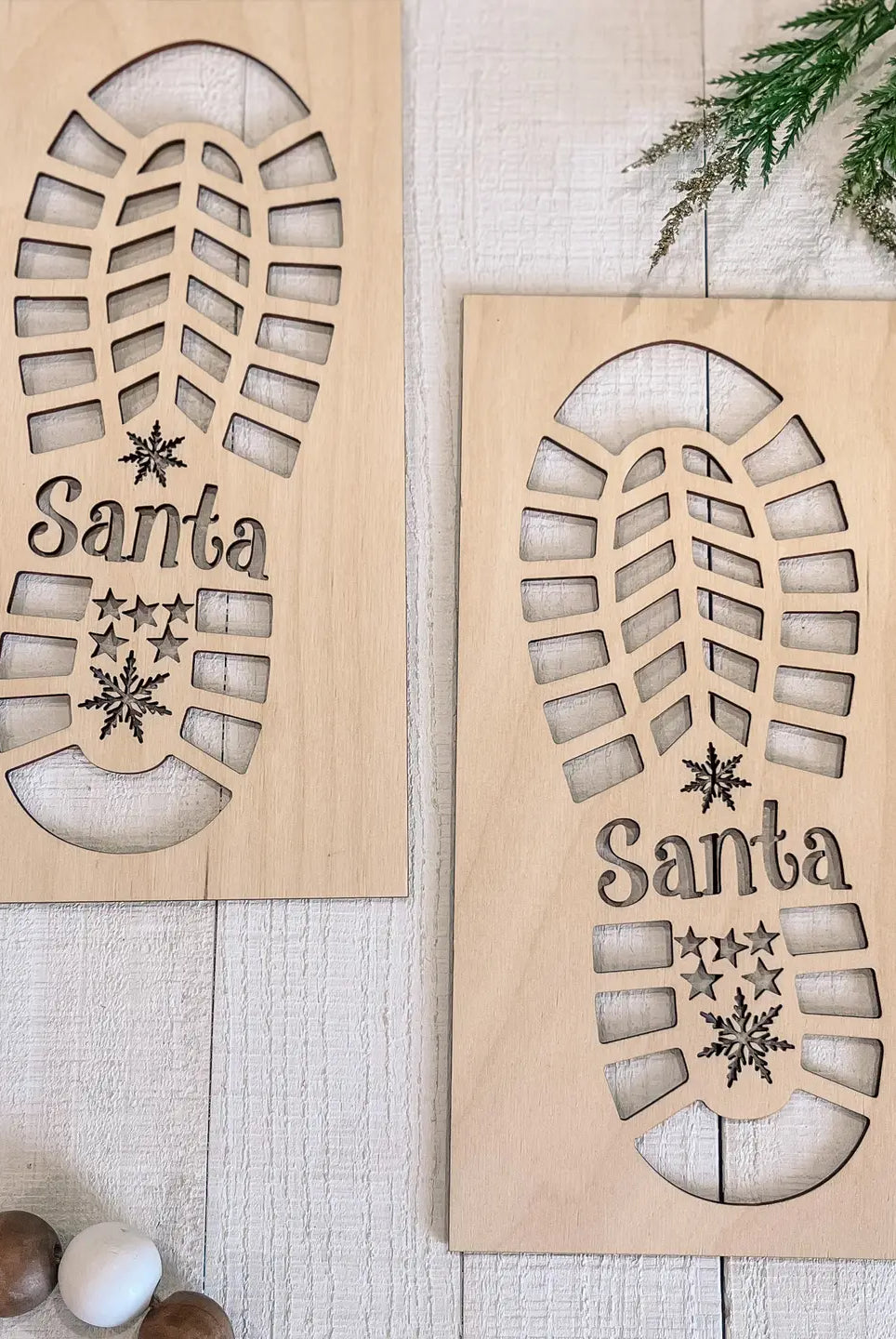Reusable Santa Boot Print Cutout-Gifts-Dear Me Southern Boutique, located in DeRidder, Louisiana