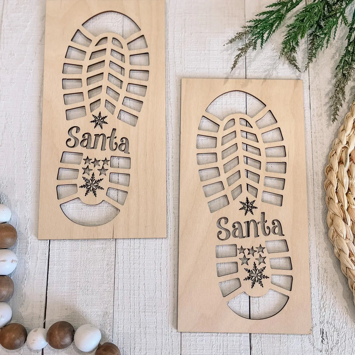 Reusable Santa Boot Print Cutout-Home/Gift-Dear Me Southern Boutique, located in DeRidder, Louisiana