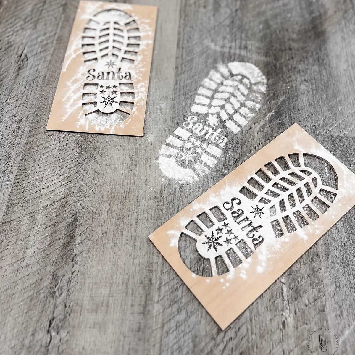 Reusable Santa Boot Print Cutout-Home/Gift-Dear Me Southern Boutique, located in DeRidder, Louisiana