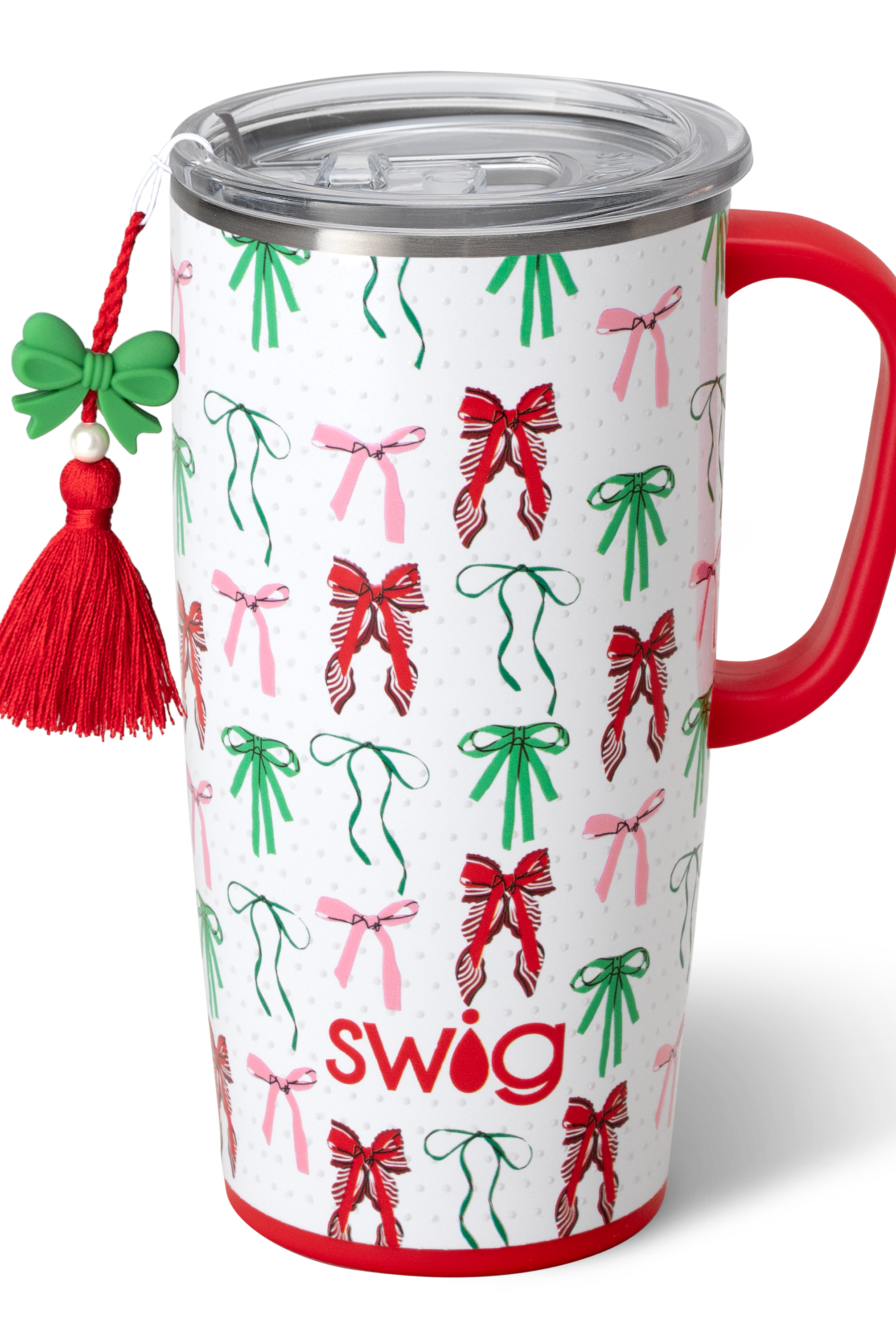 Ribbons & Bows Swig Travel Mug 22oz-Travel Mugs-Dear Me Southern Boutique, located in DeRidder, Louisiana
