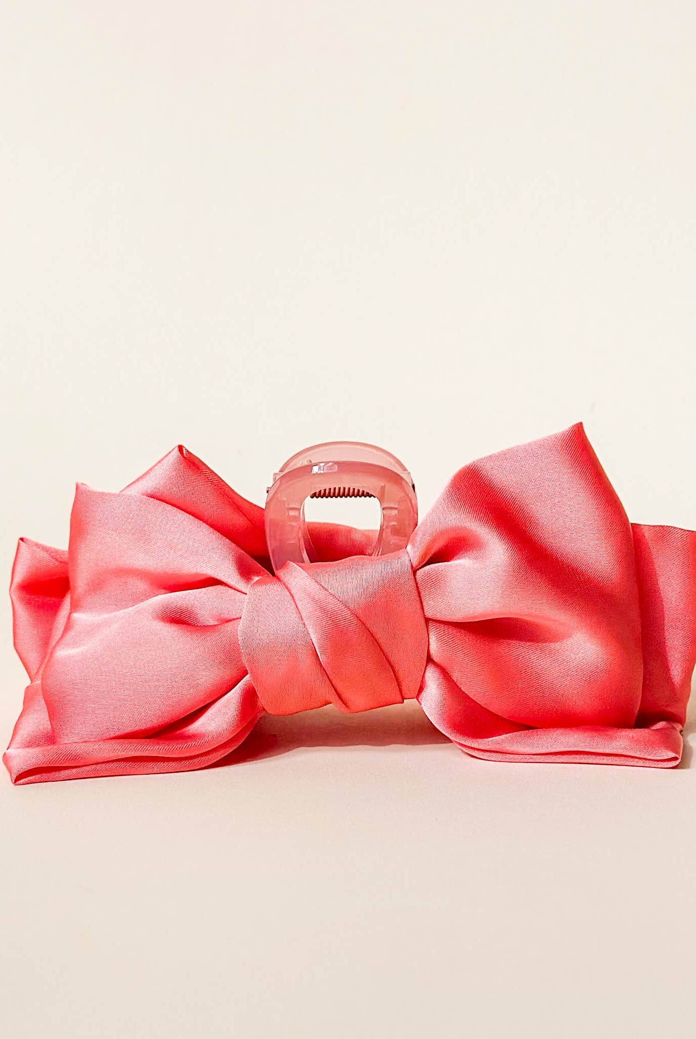 Rose - Satin Bougie Bow Claw Clip-Dear Me Southern Boutique, located in DeRidder, Louisiana