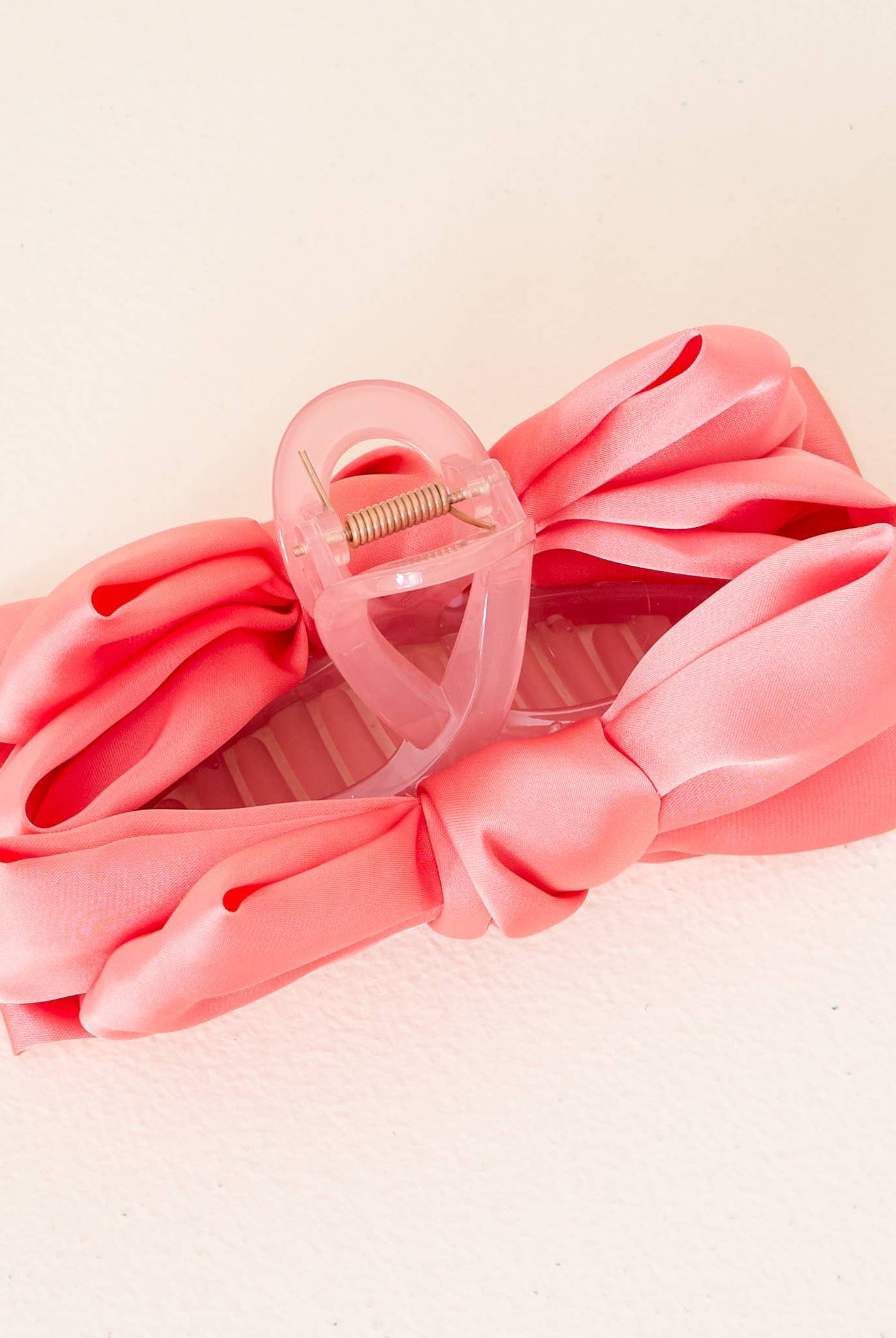 Rose - Satin Bougie Bow Claw Clip-Hair Clip-Dear Me Southern Boutique, located in DeRidder, Louisiana