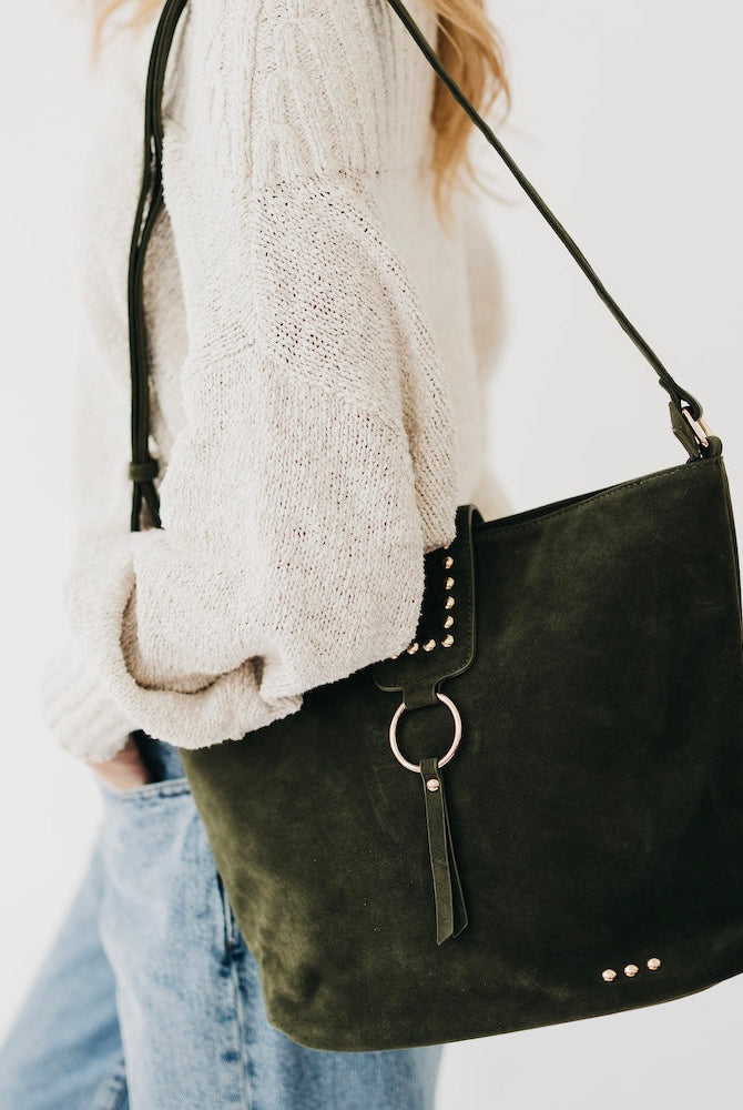 Rosemary Suede Bucket Bag-Presales-Dear Me Southern Boutique, located in DeRidder, Louisiana