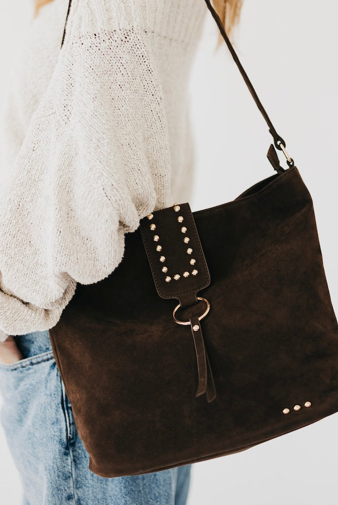 Rosemary Suede Bucket Bag-Presales-Dear Me Southern Boutique, located in DeRidder, Louisiana