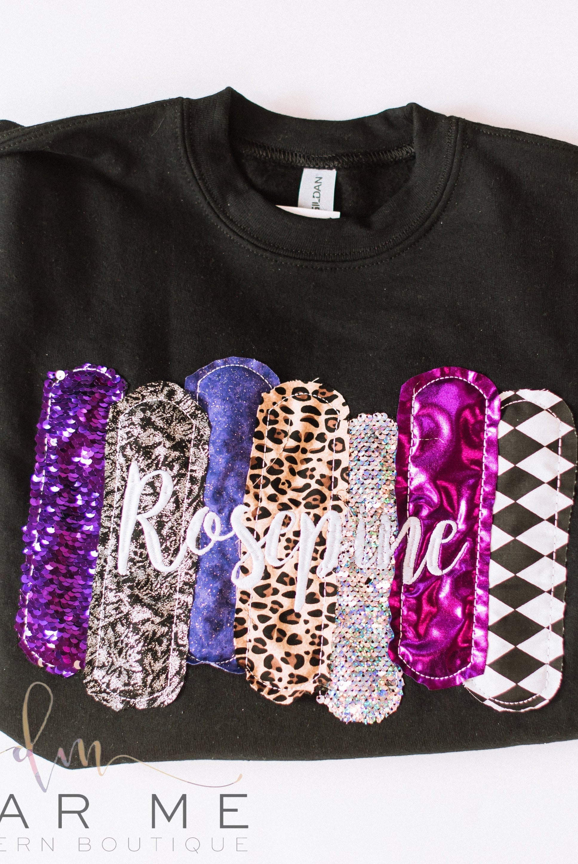 Rosepine Sequin Spirit Sweatshirts-Graphic Tops-Dear Me Southern Boutique, located in DeRidder, Louisiana