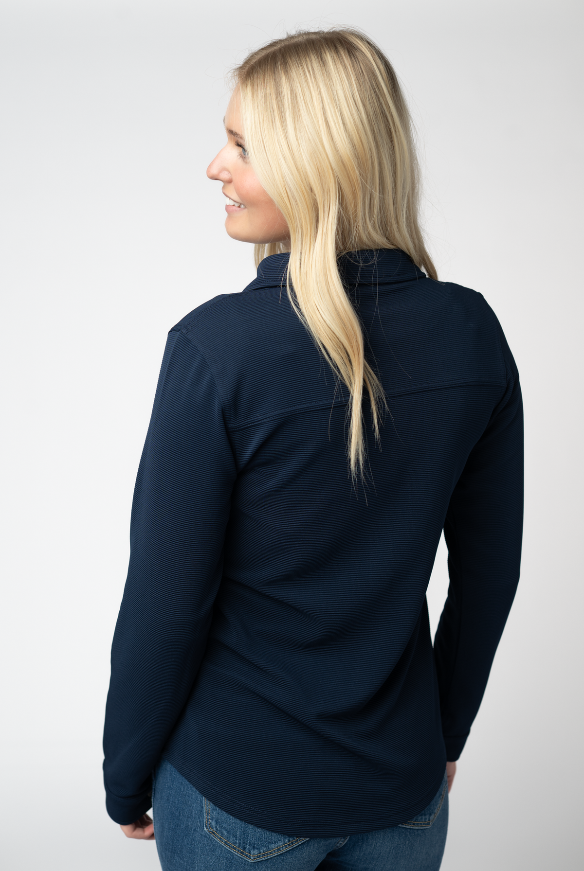 Ryleigh Ribbed Button Down - Navy-Outerwear/Jackets/Shackets-Dear Me Southern Boutique, located in DeRidder, Louisiana