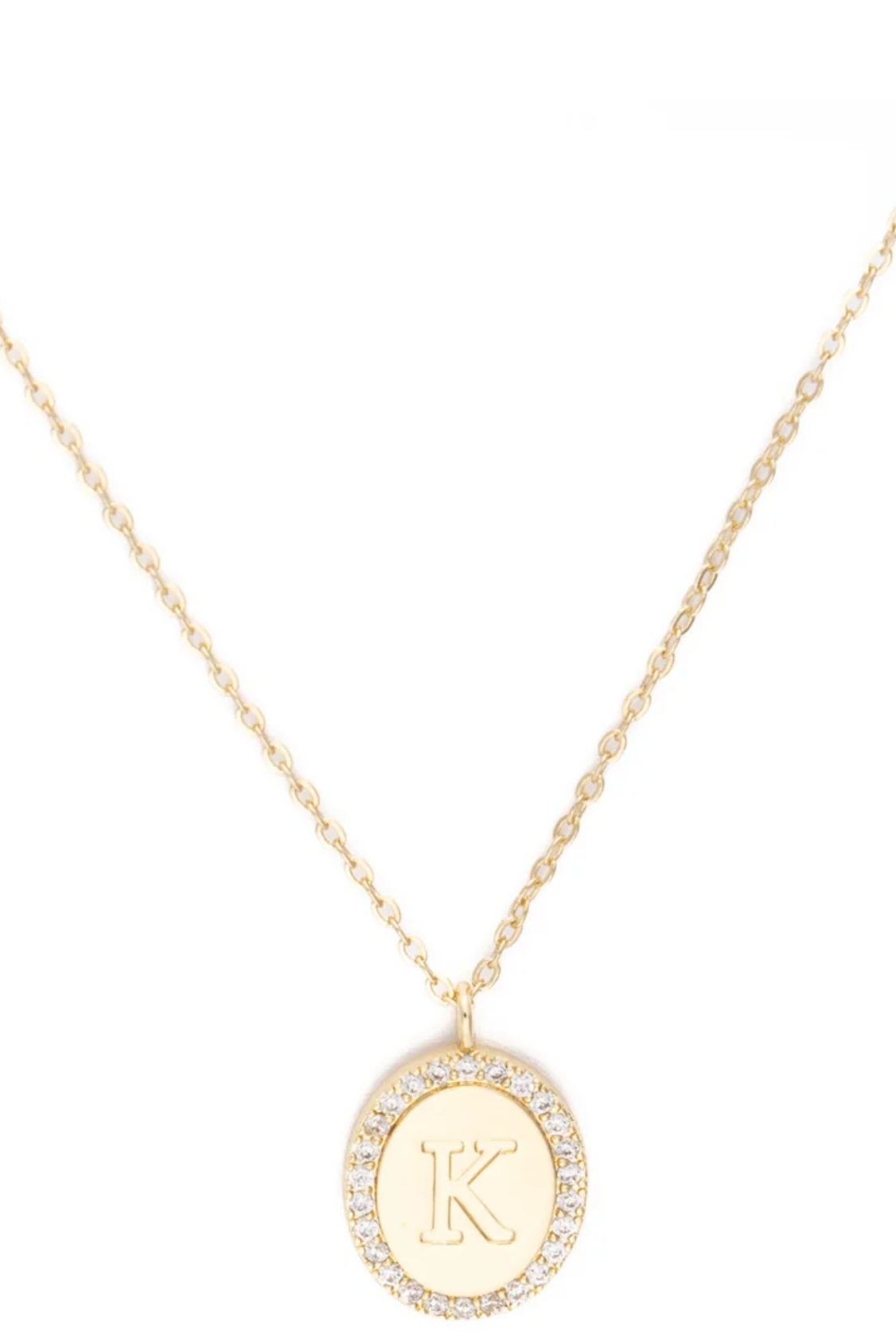 Samantha Initial Necklace-Jewelry - Necklaces-Dear Me Southern Boutique, located in DeRidder, Louisiana