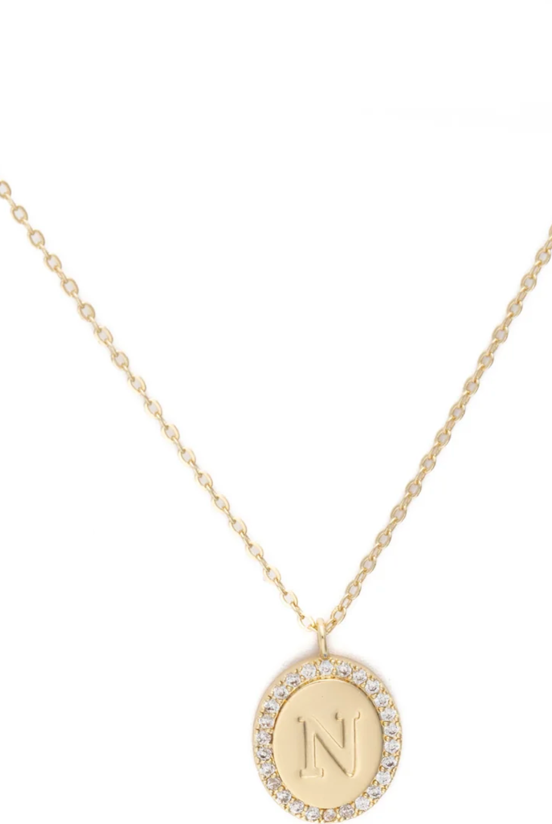 Samantha Initial Necklace-Jewelry - Necklaces-Dear Me Southern Boutique, located in DeRidder, Louisiana