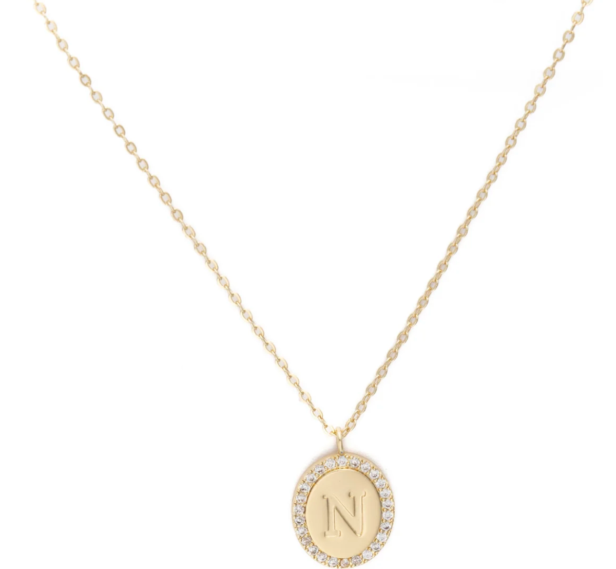 Samantha Initial Necklace-Jewelry - Necklaces-Dear Me Southern Boutique, located in DeRidder, Louisiana