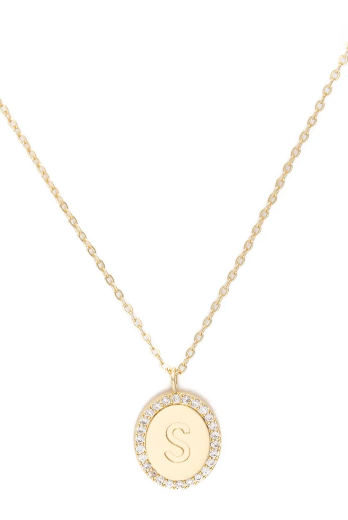 Samantha Initial Necklace-Jewelry - Necklaces-Dear Me Southern Boutique, located in DeRidder, Louisiana