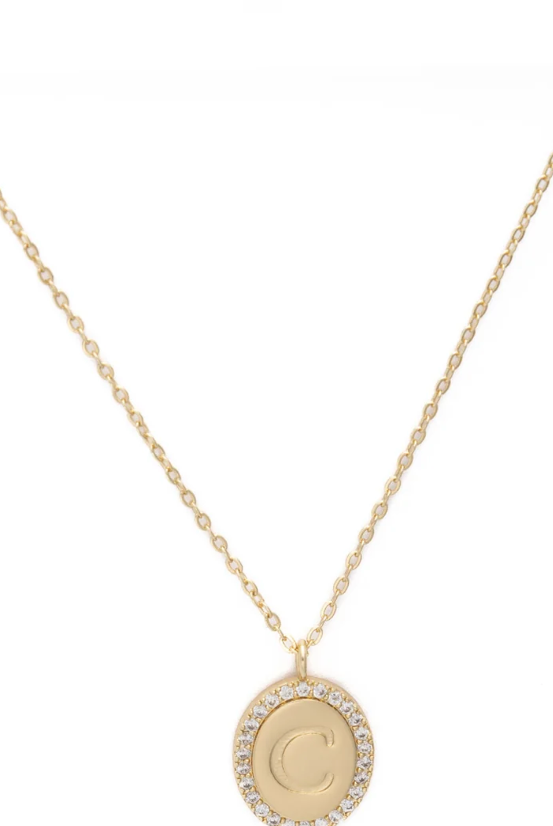 Samantha Initial Necklace-Jewelry - Necklaces-Dear Me Southern Boutique, located in DeRidder, Louisiana