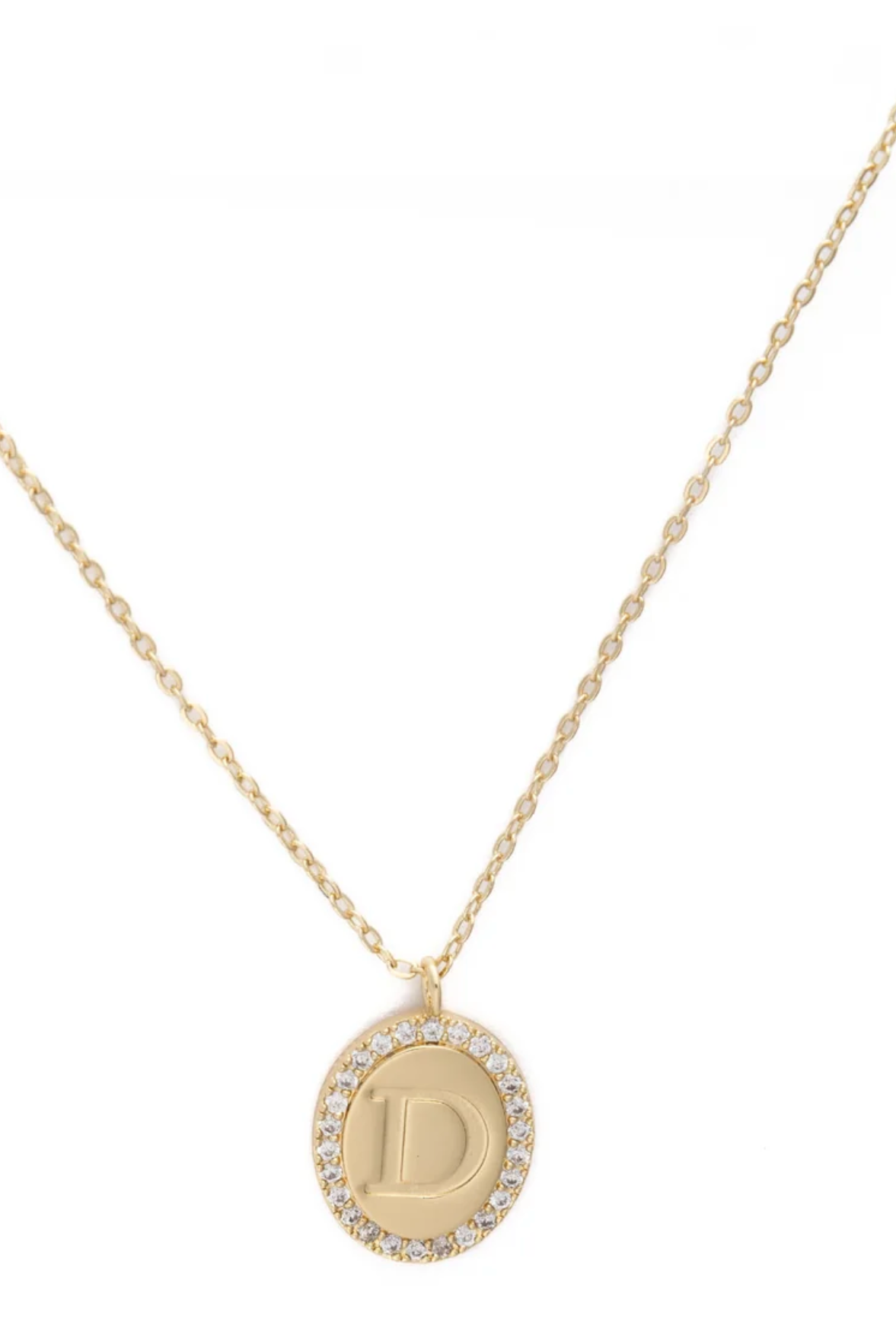Samantha Initial Necklace-Jewelry - Necklaces-Dear Me Southern Boutique, located in DeRidder, Louisiana