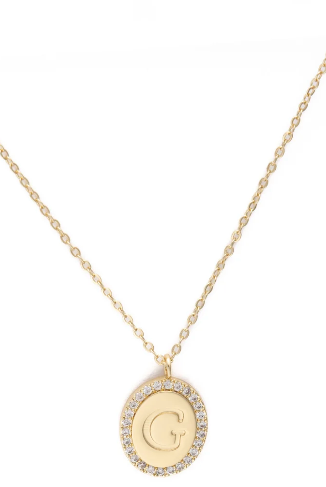 Samantha Initial Necklace-Jewelry - Necklaces-Dear Me Southern Boutique, located in DeRidder, Louisiana