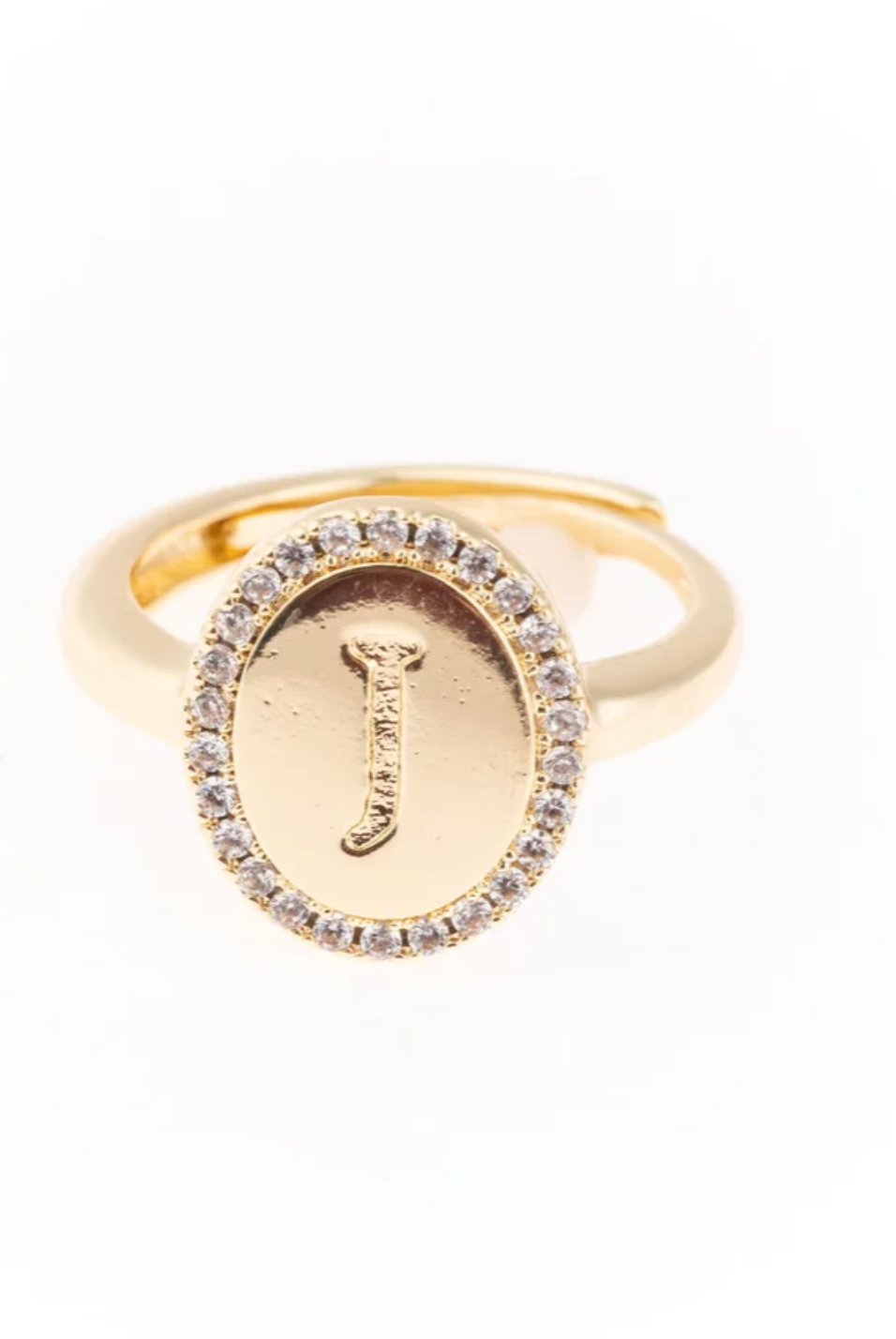 Samantha Initial Ring-Jewelry - Rings-Dear Me Southern Boutique, located in DeRidder, Louisiana