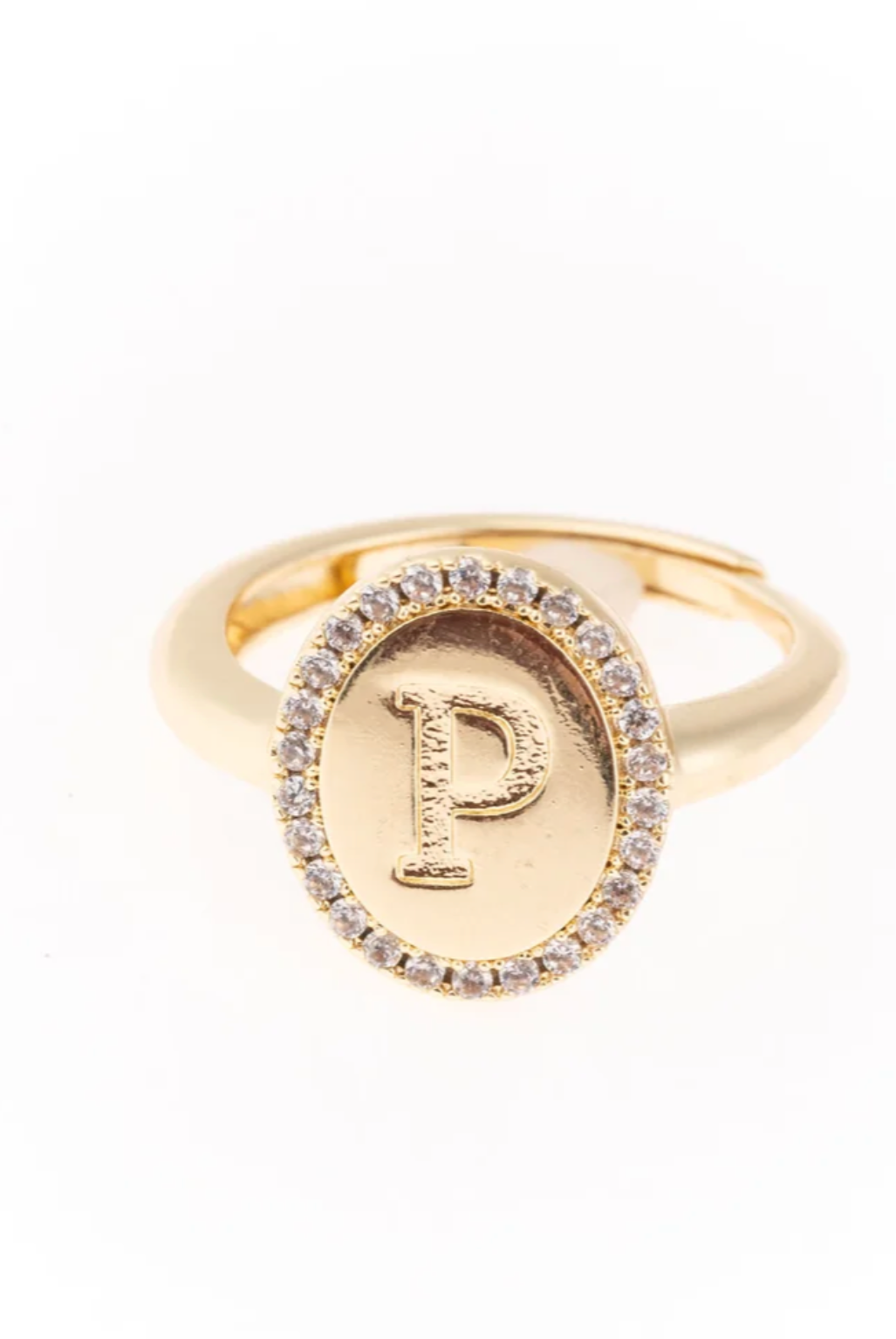 Samantha Initial Ring-Jewelry - Rings-Dear Me Southern Boutique, located in DeRidder, Louisiana