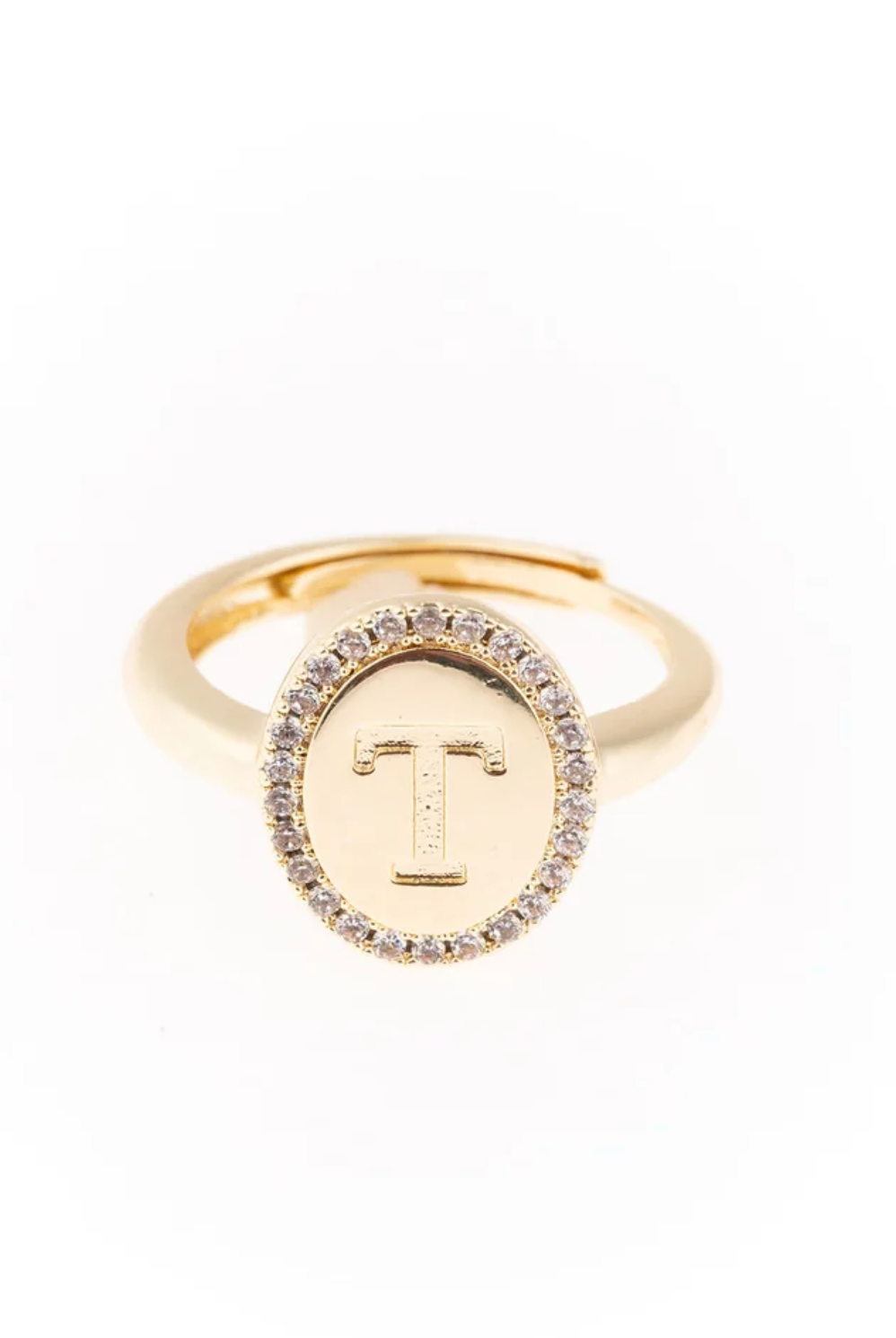 Samantha Initial Ring-Jewelry - Rings-Dear Me Southern Boutique, located in DeRidder, Louisiana