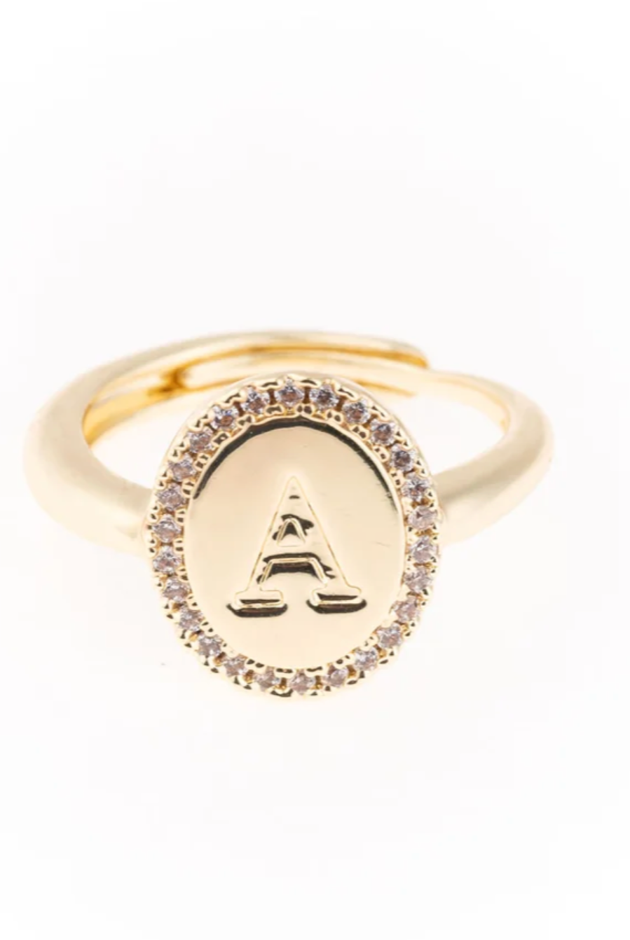 Samantha Initial Ring-Jewelry - Rings-Dear Me Southern Boutique, located in DeRidder, Louisiana