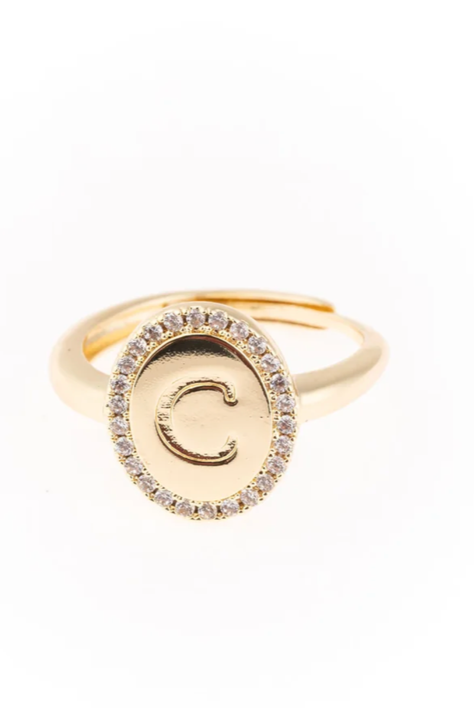 Samantha Initial Ring-Jewelry - Rings-Dear Me Southern Boutique, located in DeRidder, Louisiana