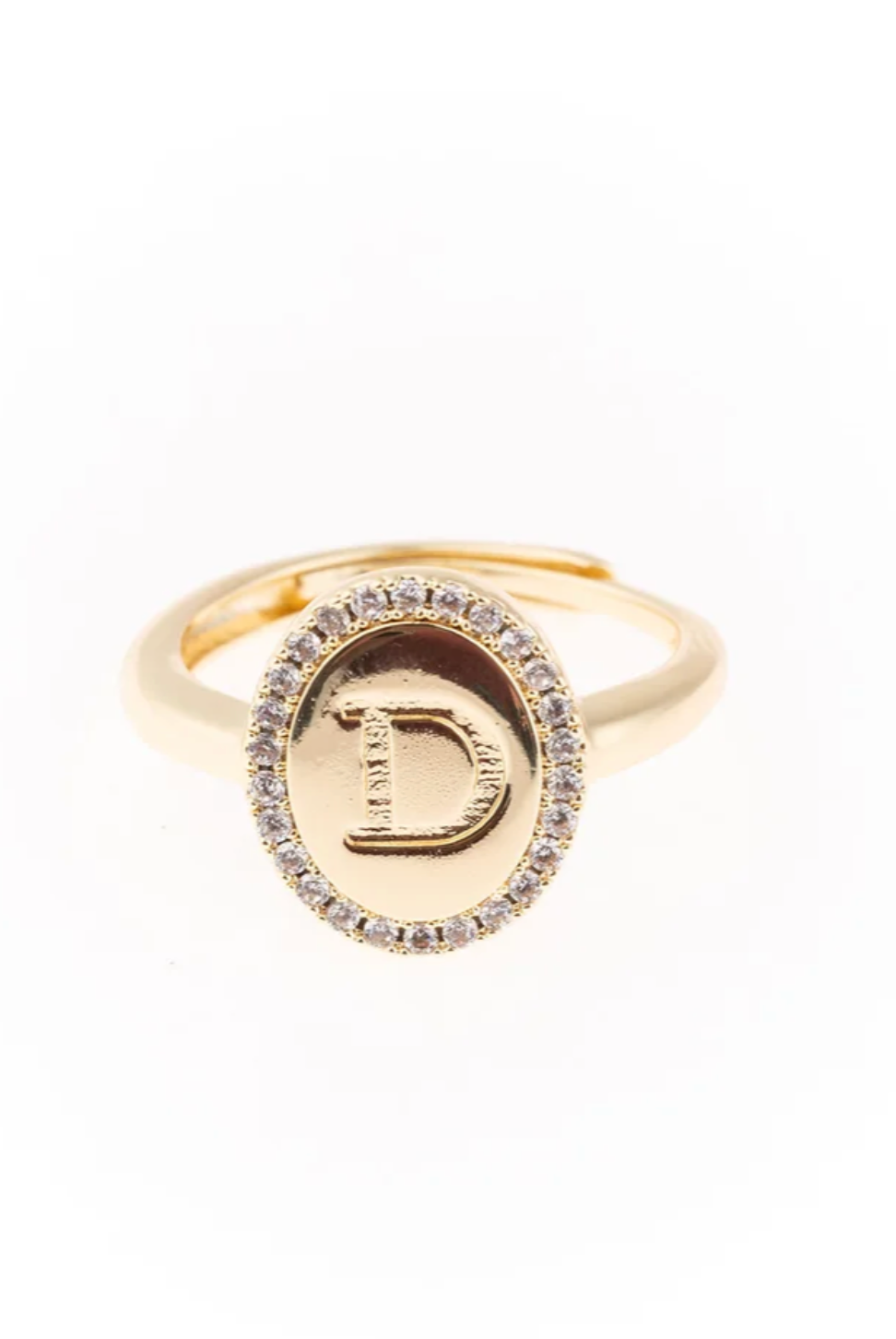 Samantha Initial Ring-Jewelry - Rings-Dear Me Southern Boutique, located in DeRidder, Louisiana